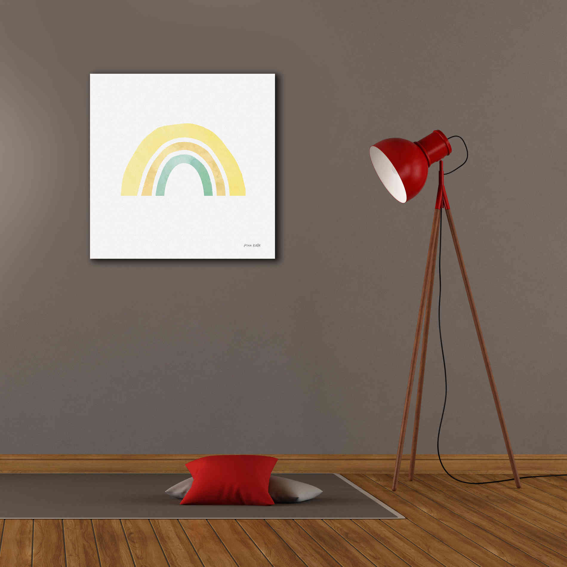 'Pastel Rainbow II' by Ann Kelle Designs, Canvas Wall Art,26 x 26