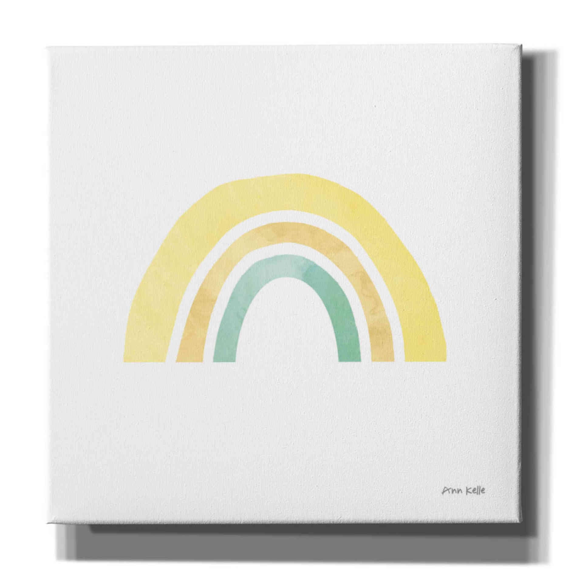 'Pastel Rainbow II' by Ann Kelle Designs, Canvas Wall Art,12x12x1.1x0,18x18x1.1x0,26x26x1.74x0,37x37x1.74x0
