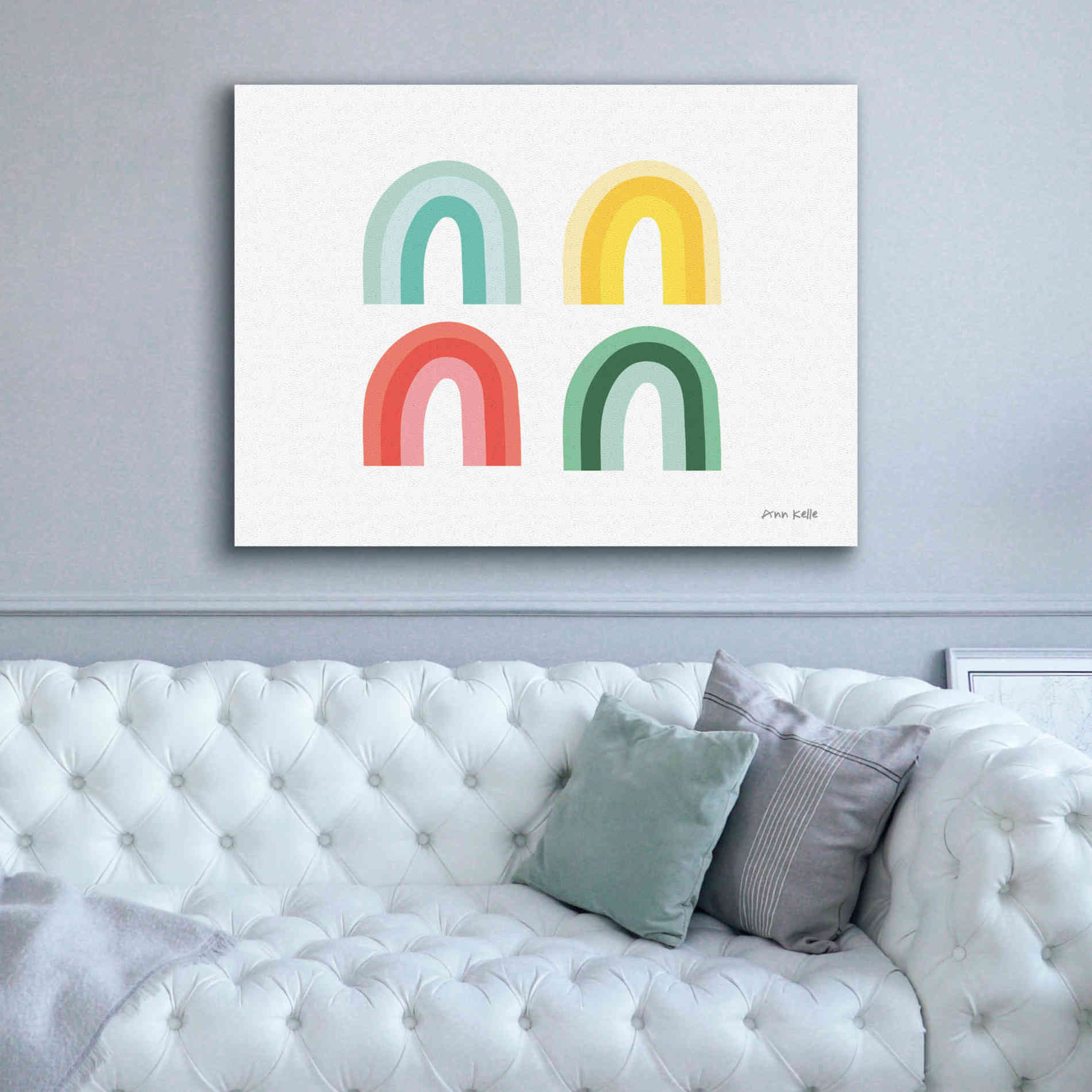 'Rainbow Colors II' by Ann Kelle Designs, Canvas Wall Art,54 x 40