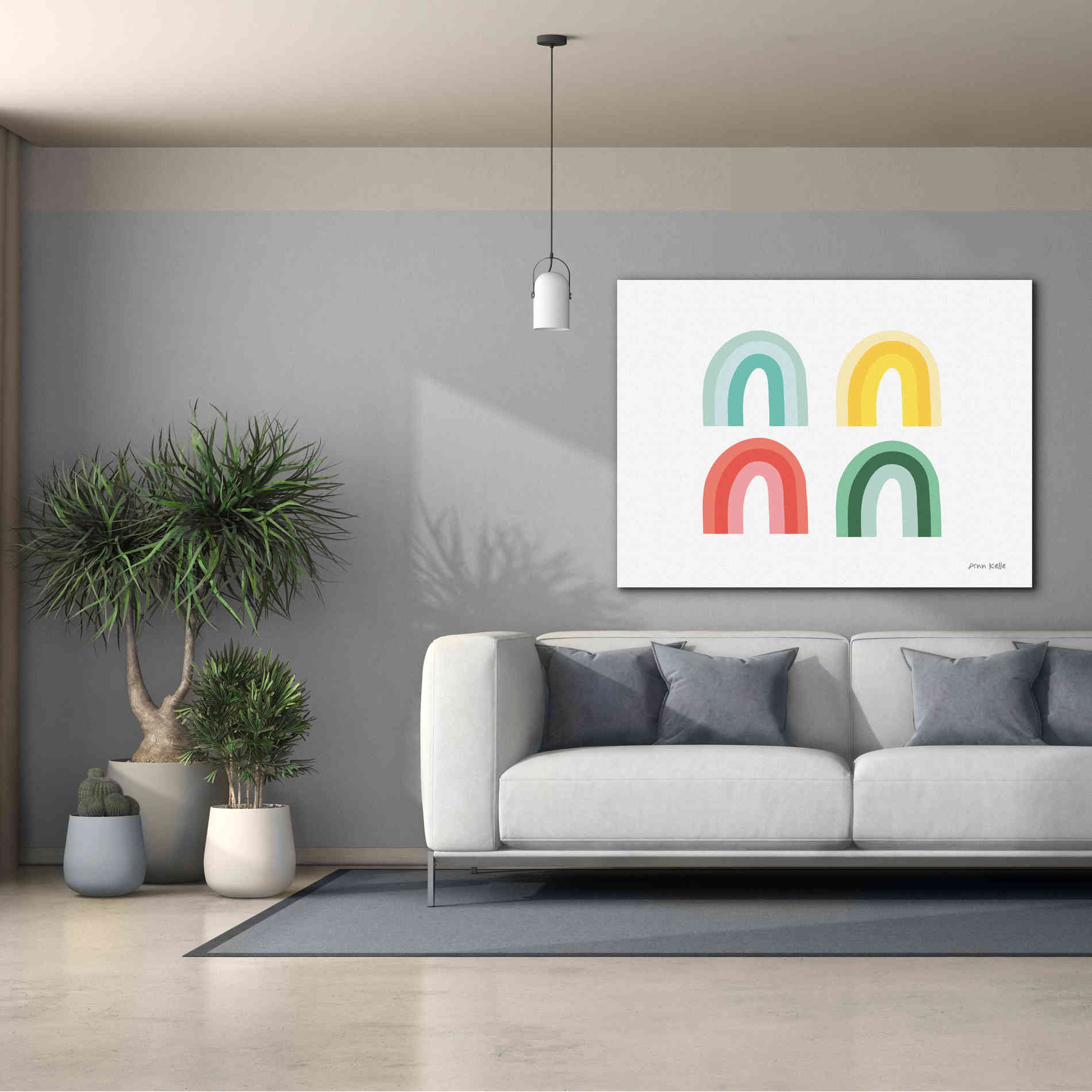 'Rainbow Colors II' by Ann Kelle Designs, Canvas Wall Art,54 x 40