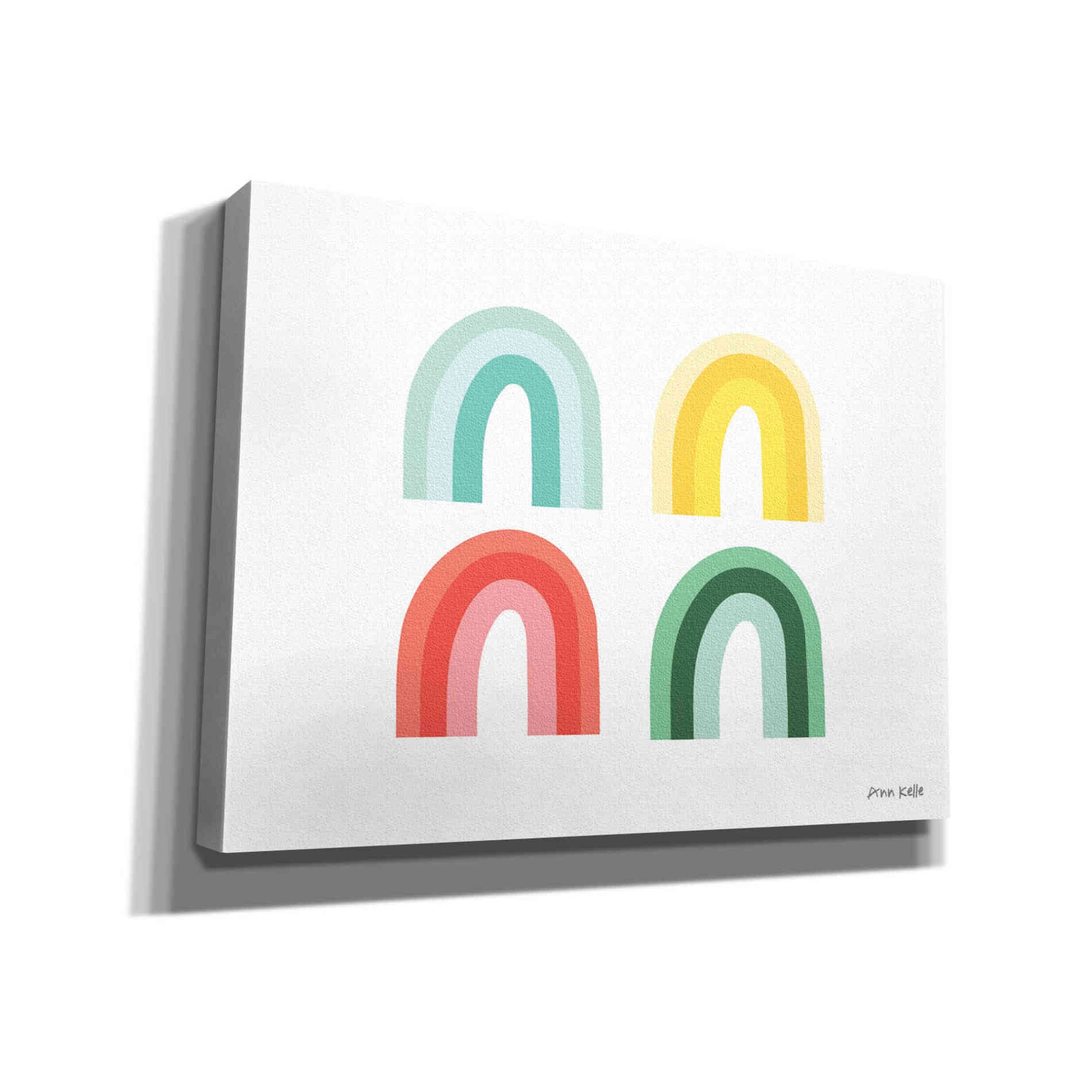 'Rainbow Colors II' by Ann Kelle Designs, Canvas Wall Art,16x12x1.1x0,26x18x1.1x0,34x26x1.74x0,54x40x1.74x0