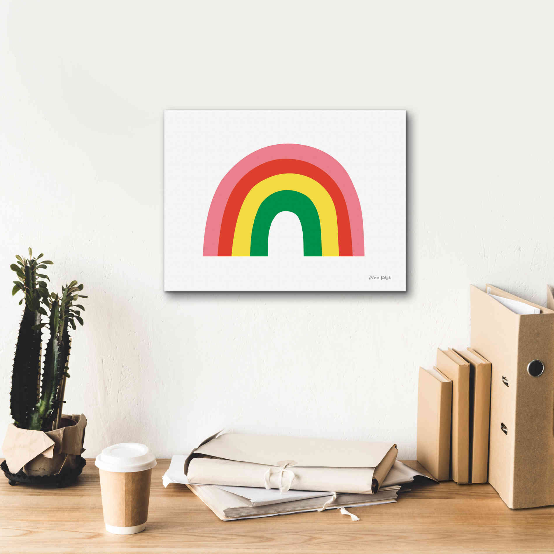 'Rainbow I' by Ann Kelle Designs, Canvas Wall Art,16 x 12