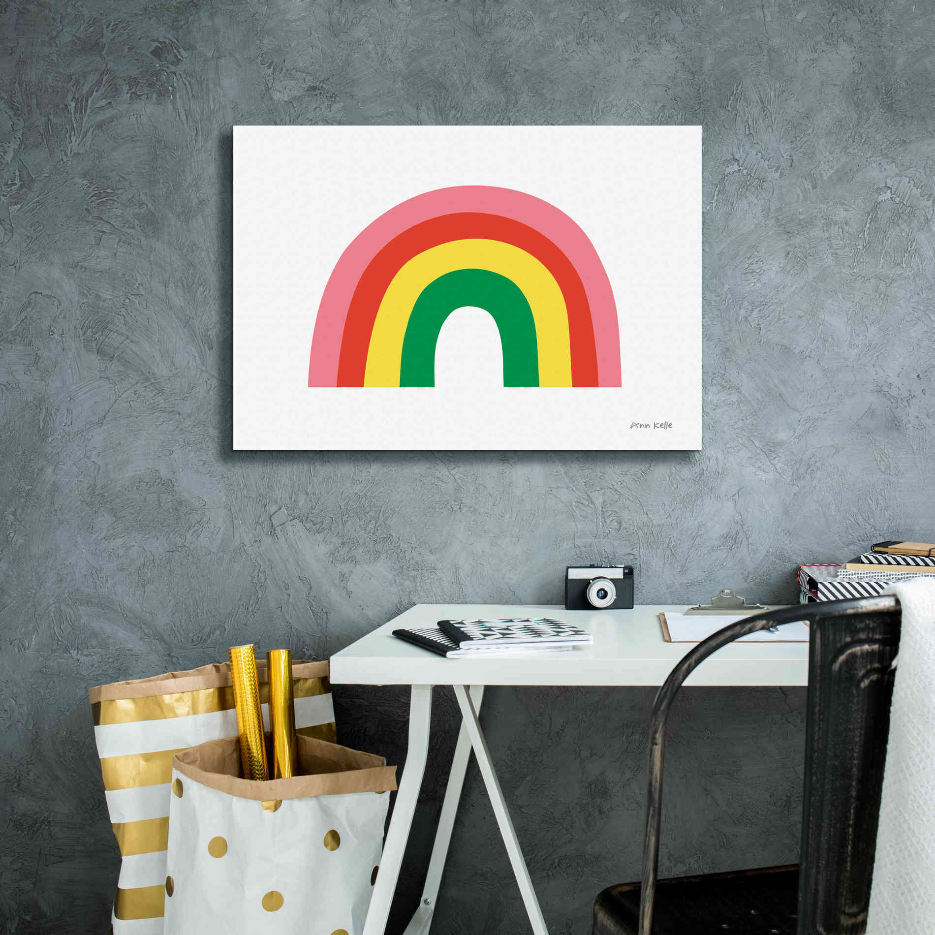 'Rainbow I' by Ann Kelle Designs, Canvas Wall Art,26 x 18