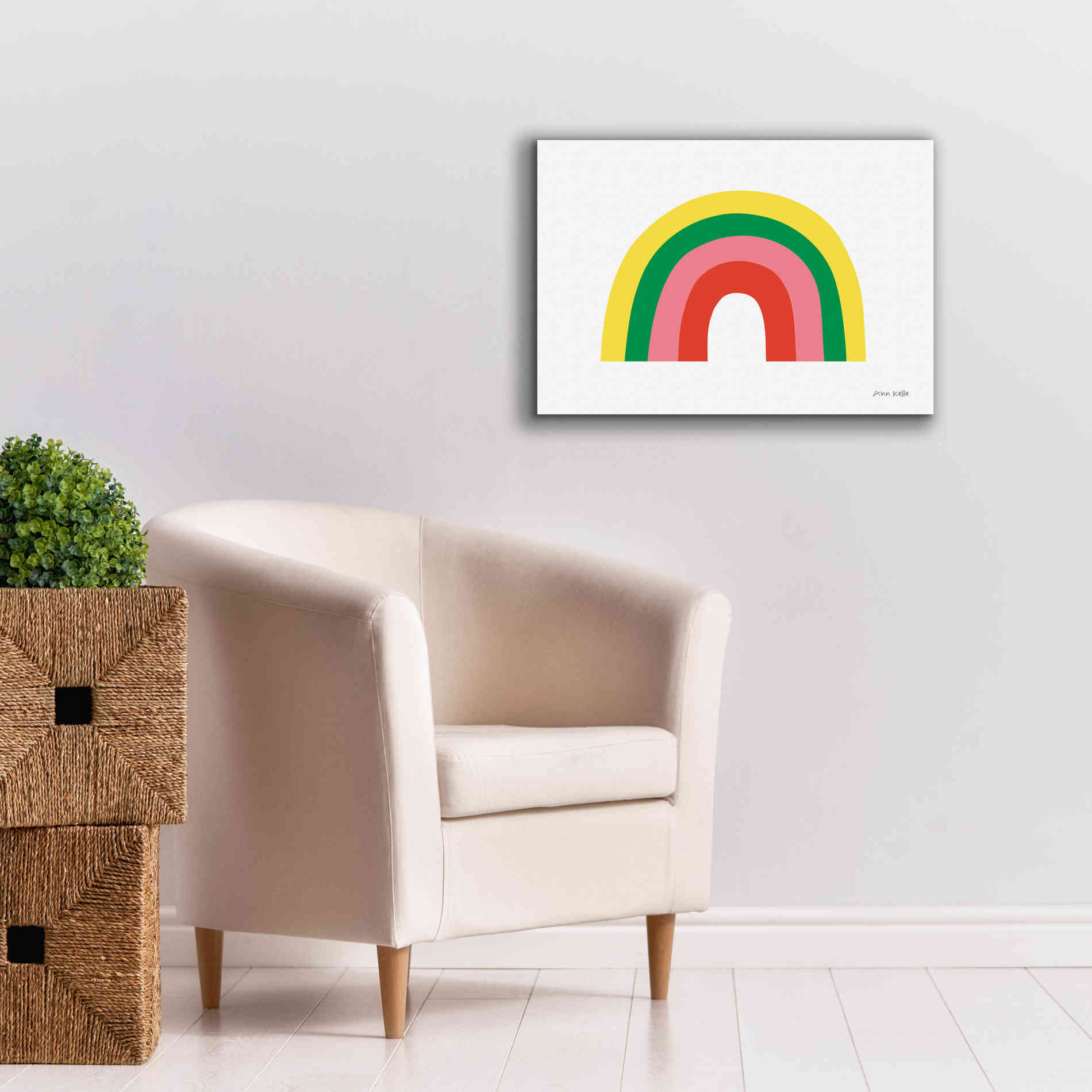 'Rainbow II' by Ann Kelle Designs, Canvas Wall Art,26 x 18