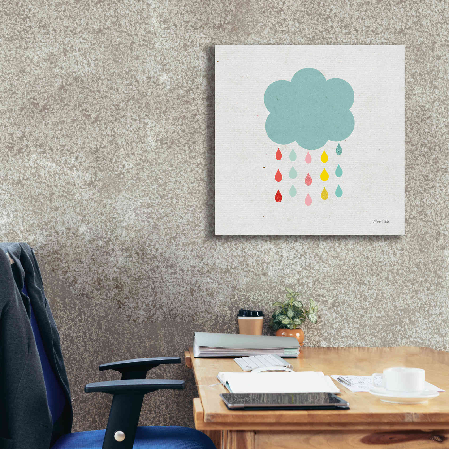 'Cloud I' by Ann Kelle Designs, Canvas Wall Art,26 x 26