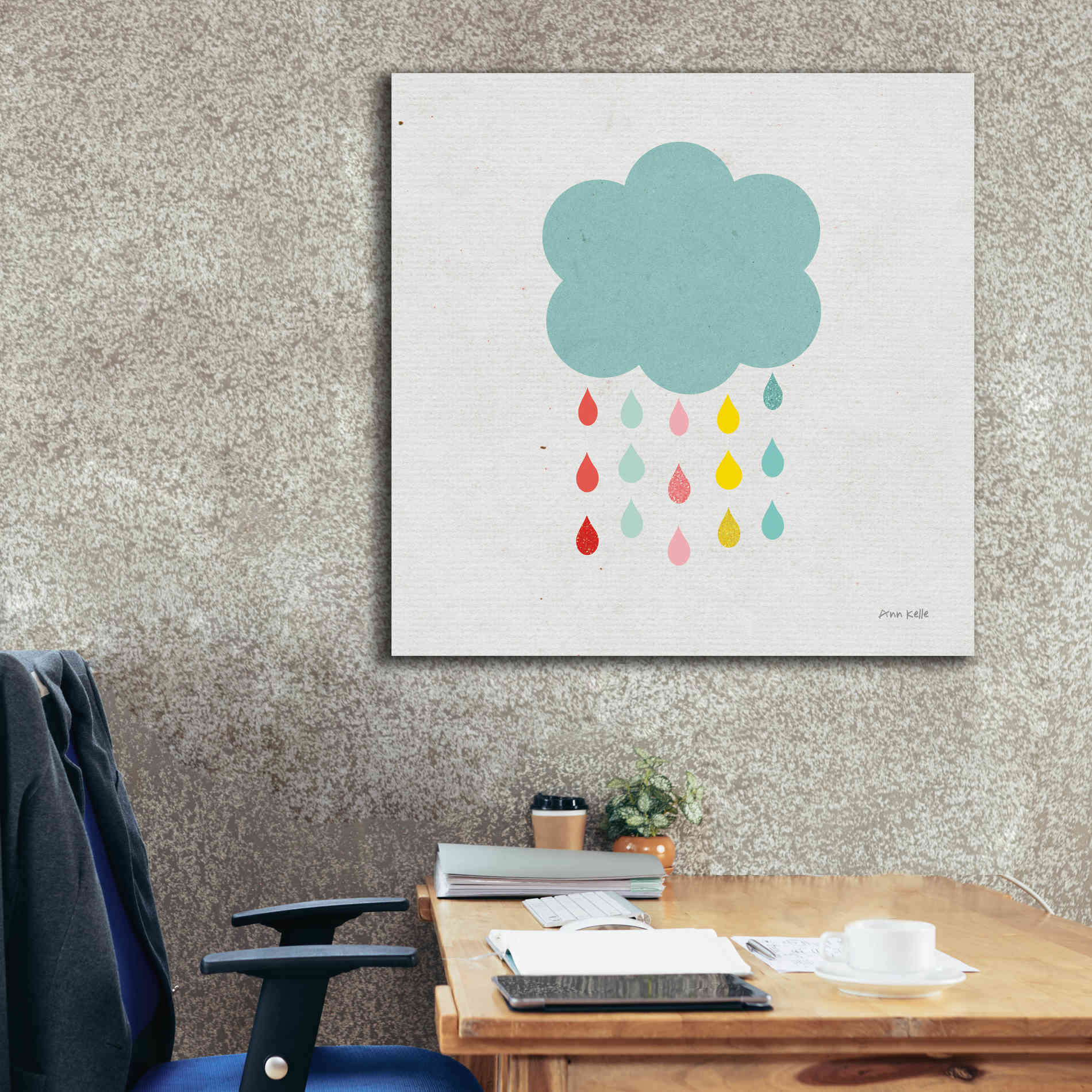 'Cloud I' by Ann Kelle Designs, Canvas Wall Art,37 x 37