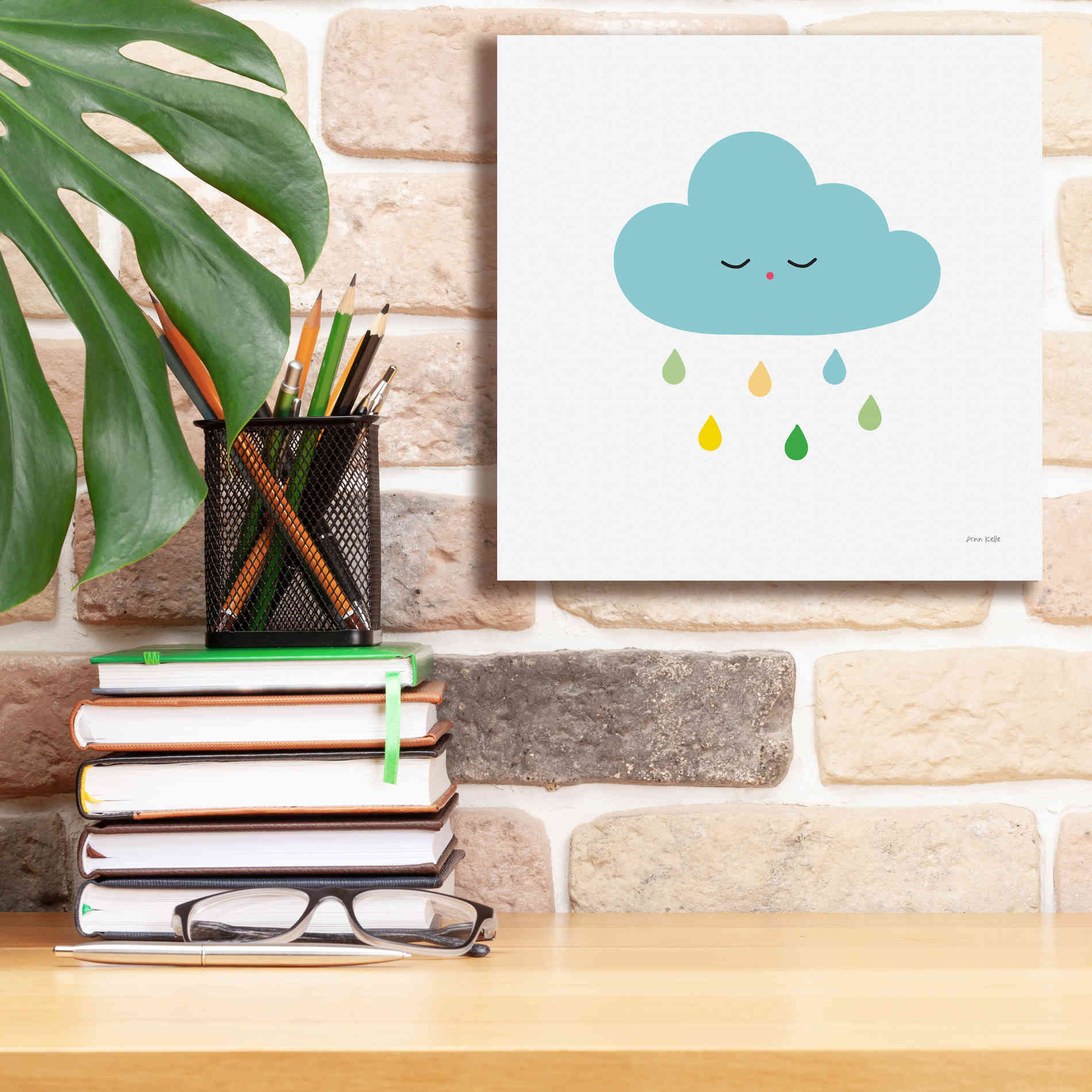 'Sleepy Cloud I' by Ann Kelle Designs, Canvas Wall Art,12 x 12