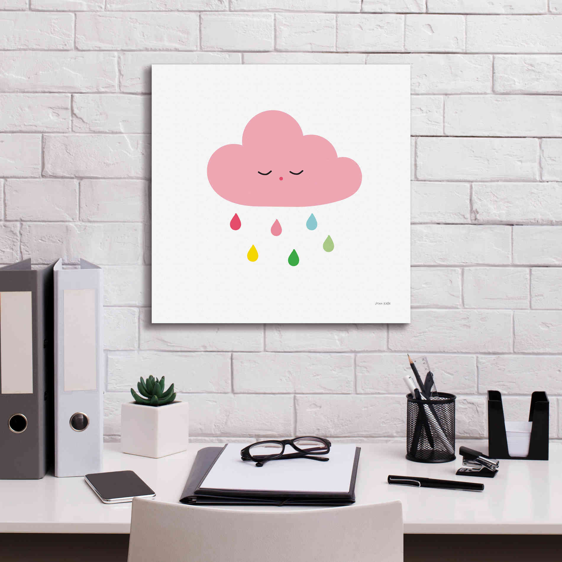 'Sleepy Cloud II' by Ann Kelle Designs, Canvas Wall Art,18 x 18