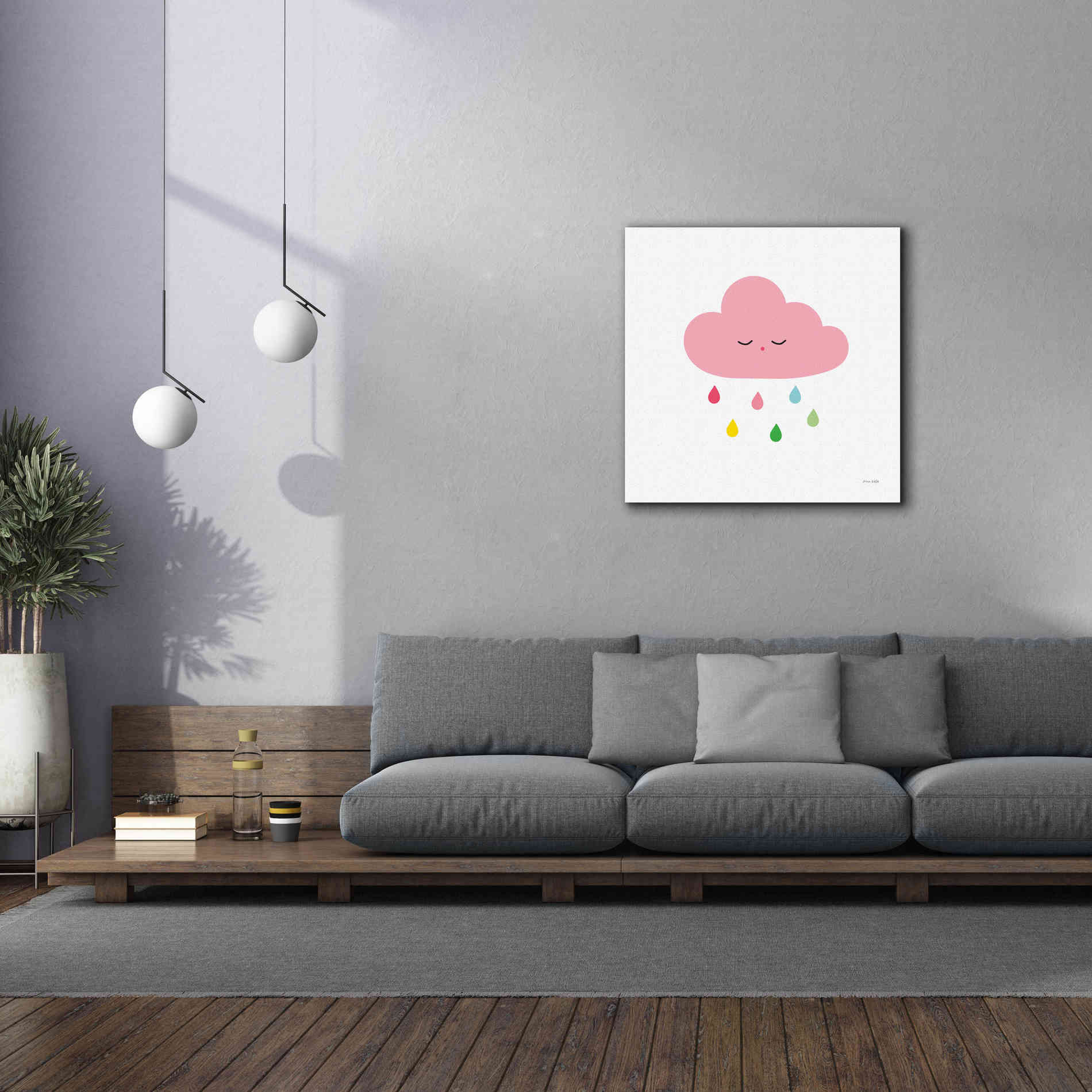 'Sleepy Cloud II' by Ann Kelle Designs, Canvas Wall Art,37 x 37