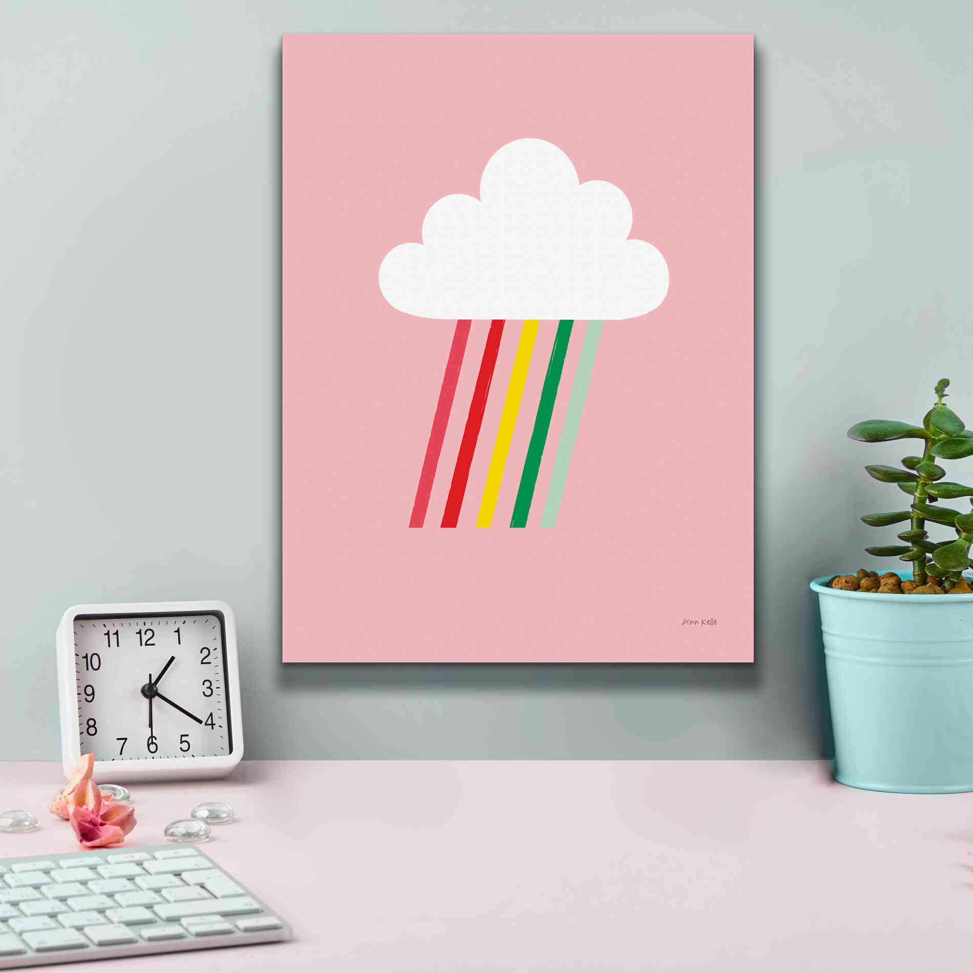 'Rainbow Rays I' by Ann Kelle Designs, Canvas Wall Art,12 x 16