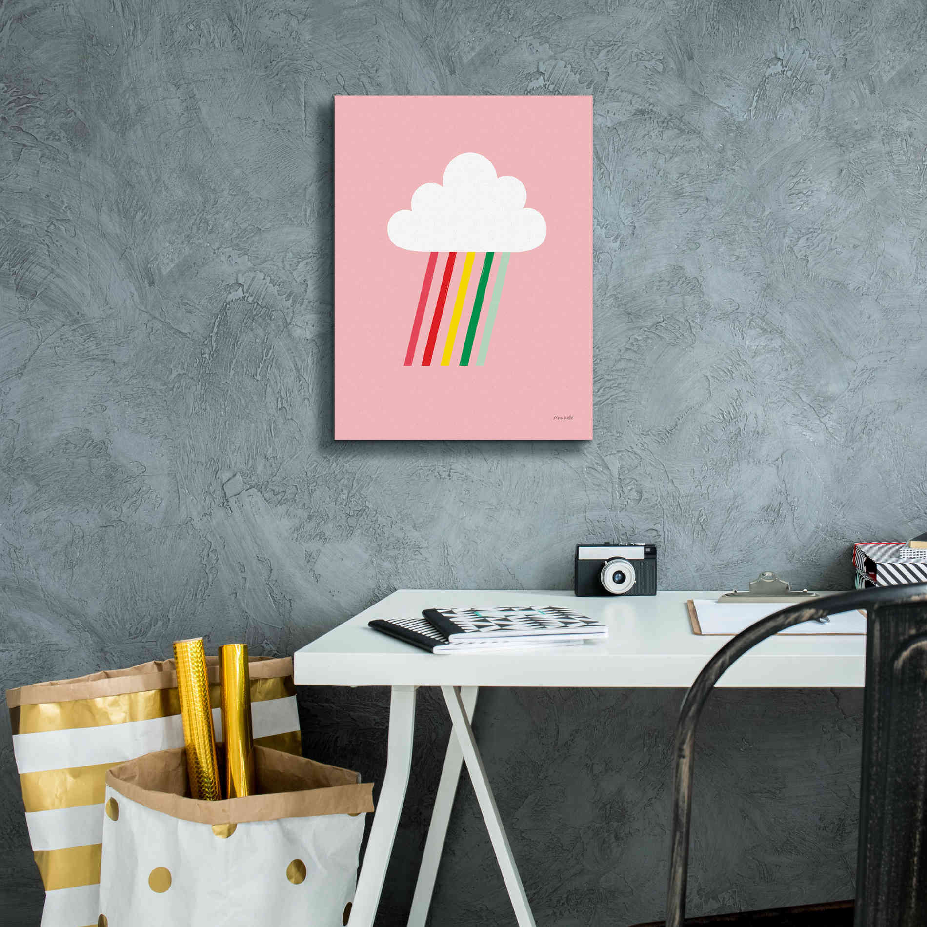 'Rainbow Rays I' by Ann Kelle Designs, Canvas Wall Art,12 x 16