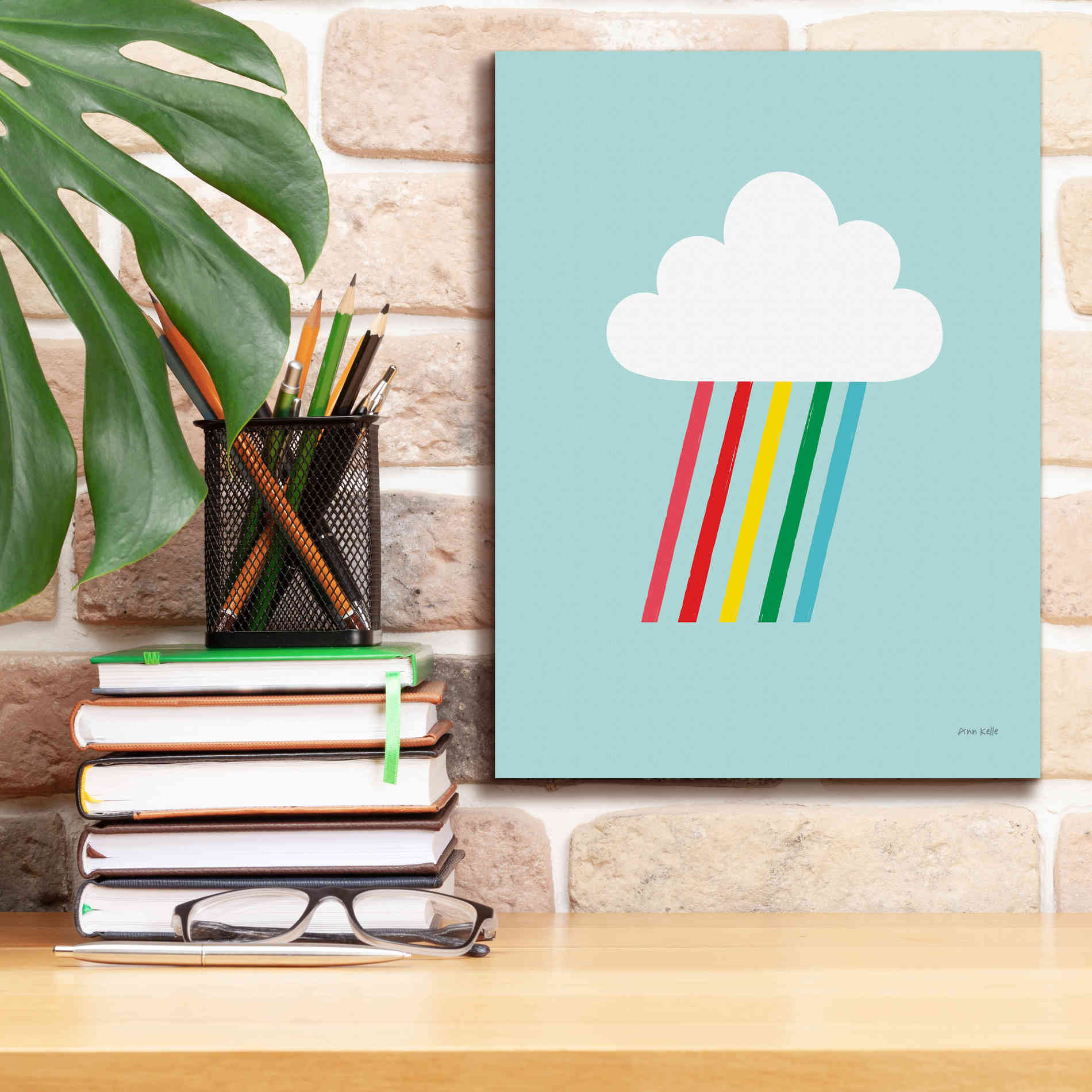 'Rainbow Rays II' by Ann Kelle Designs, Canvas Wall Art,12 x 16