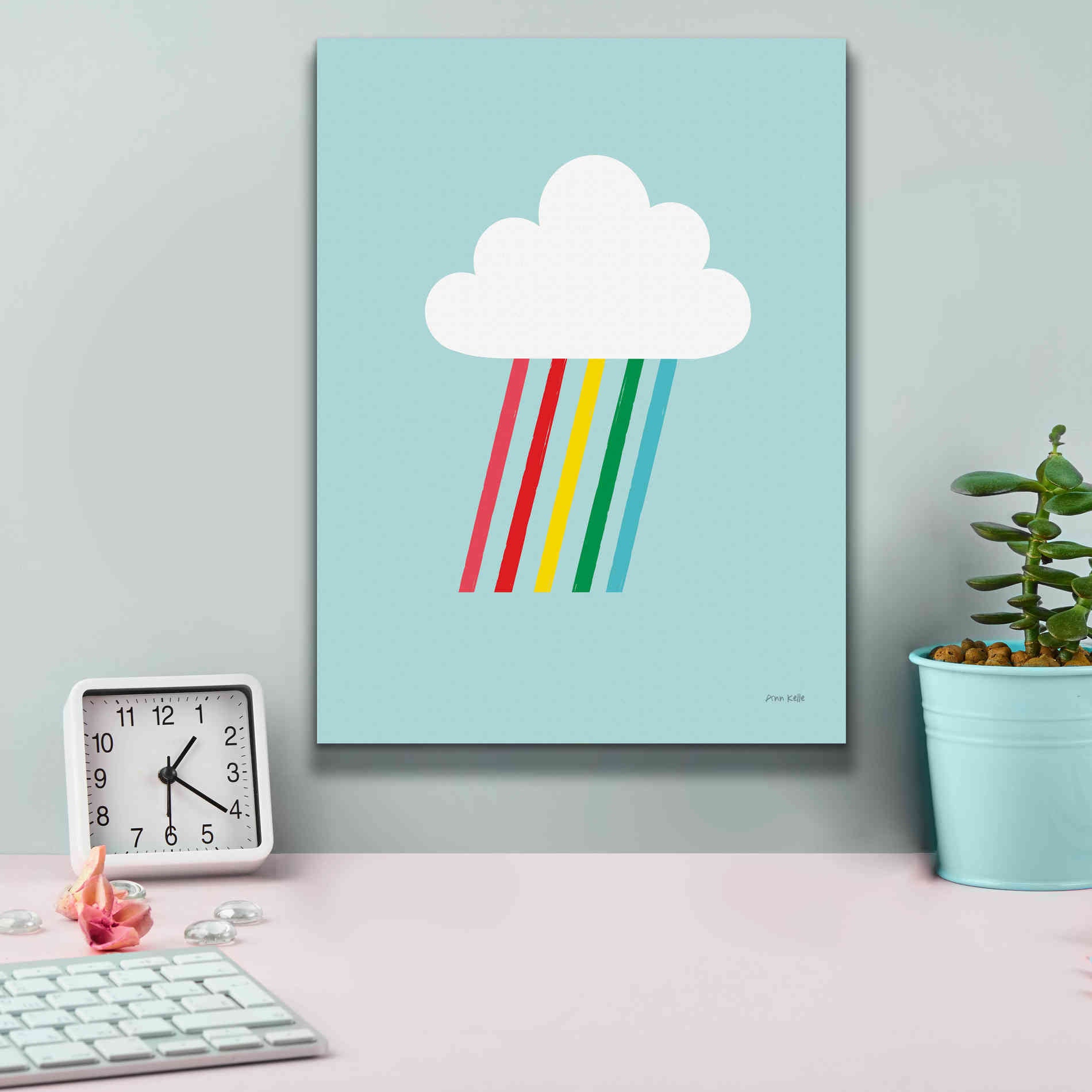 'Rainbow Rays II' by Ann Kelle Designs, Canvas Wall Art,12 x 16