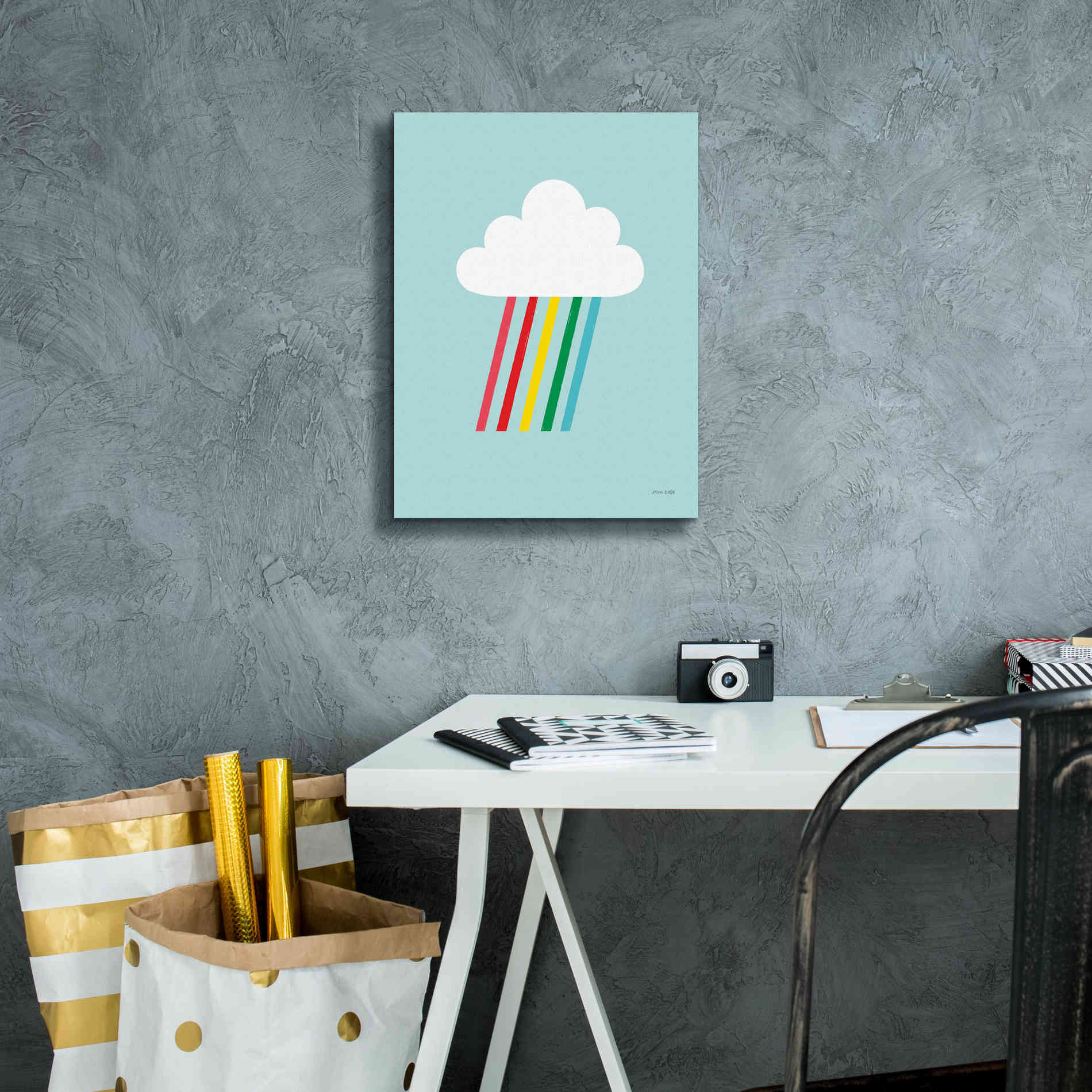 'Rainbow Rays II' by Ann Kelle Designs, Canvas Wall Art,12 x 16