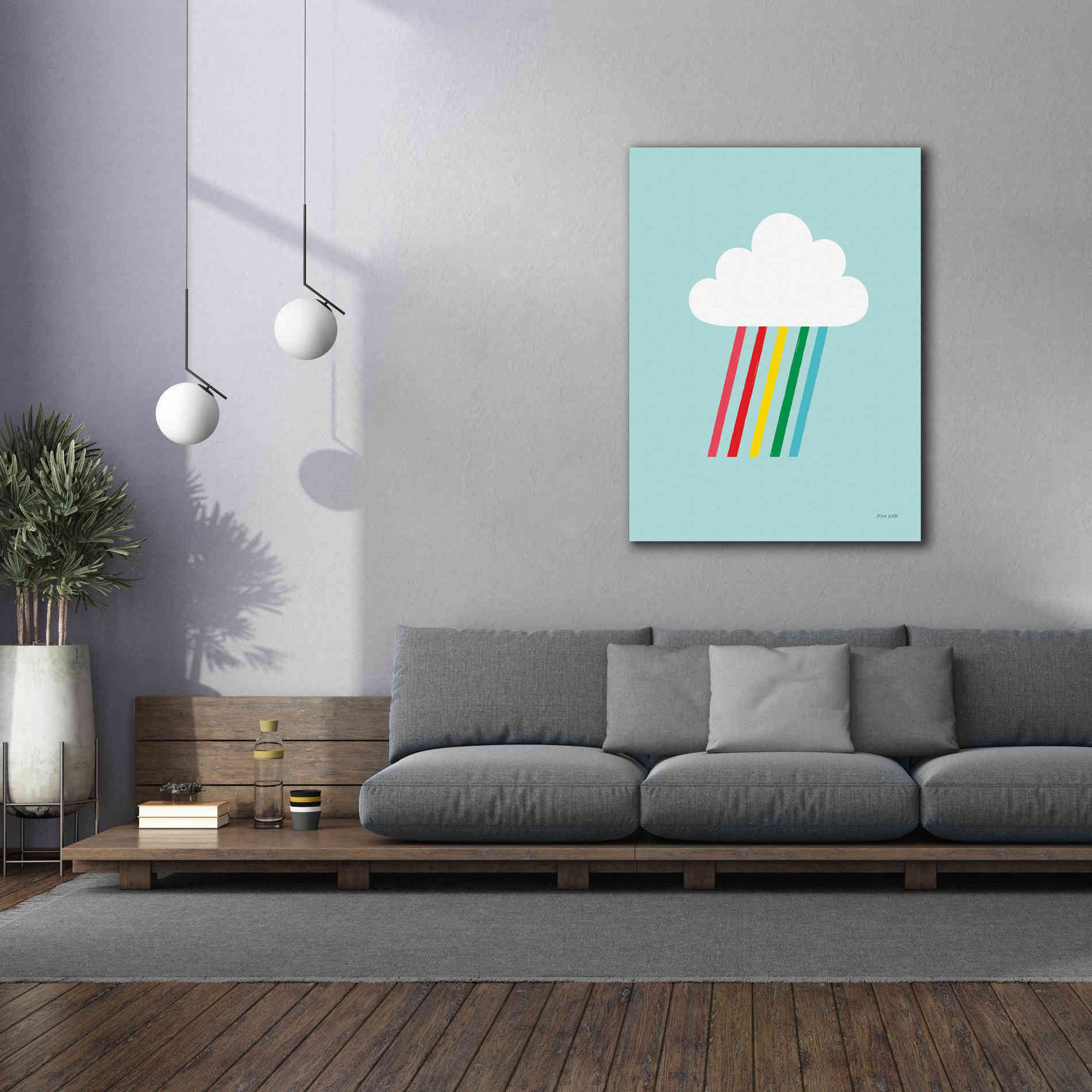 'Rainbow Rays II' by Ann Kelle Designs, Canvas Wall Art,40 x 54