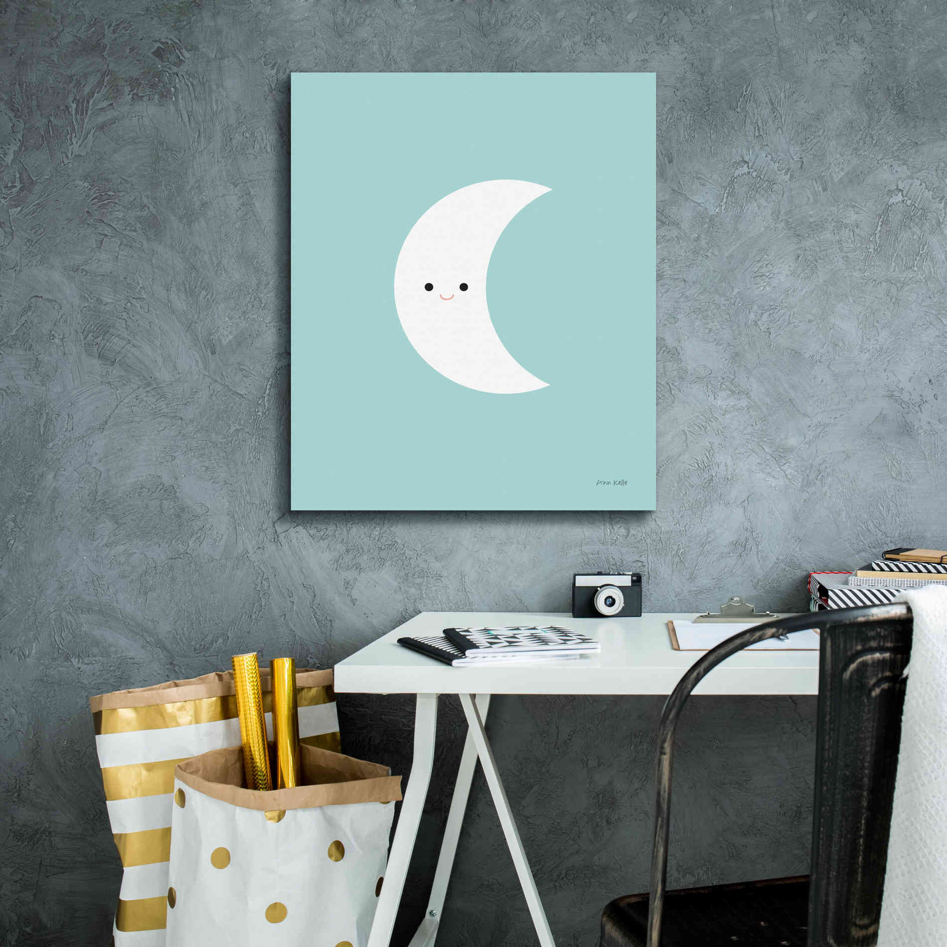 'Moon' by Ann Kelle Designs, Canvas Wall Art,20 x 24