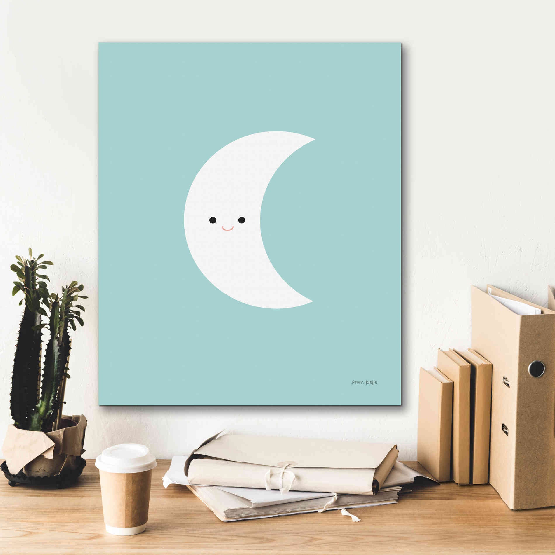 'Moon' by Ann Kelle Designs, Canvas Wall Art,20 x 24