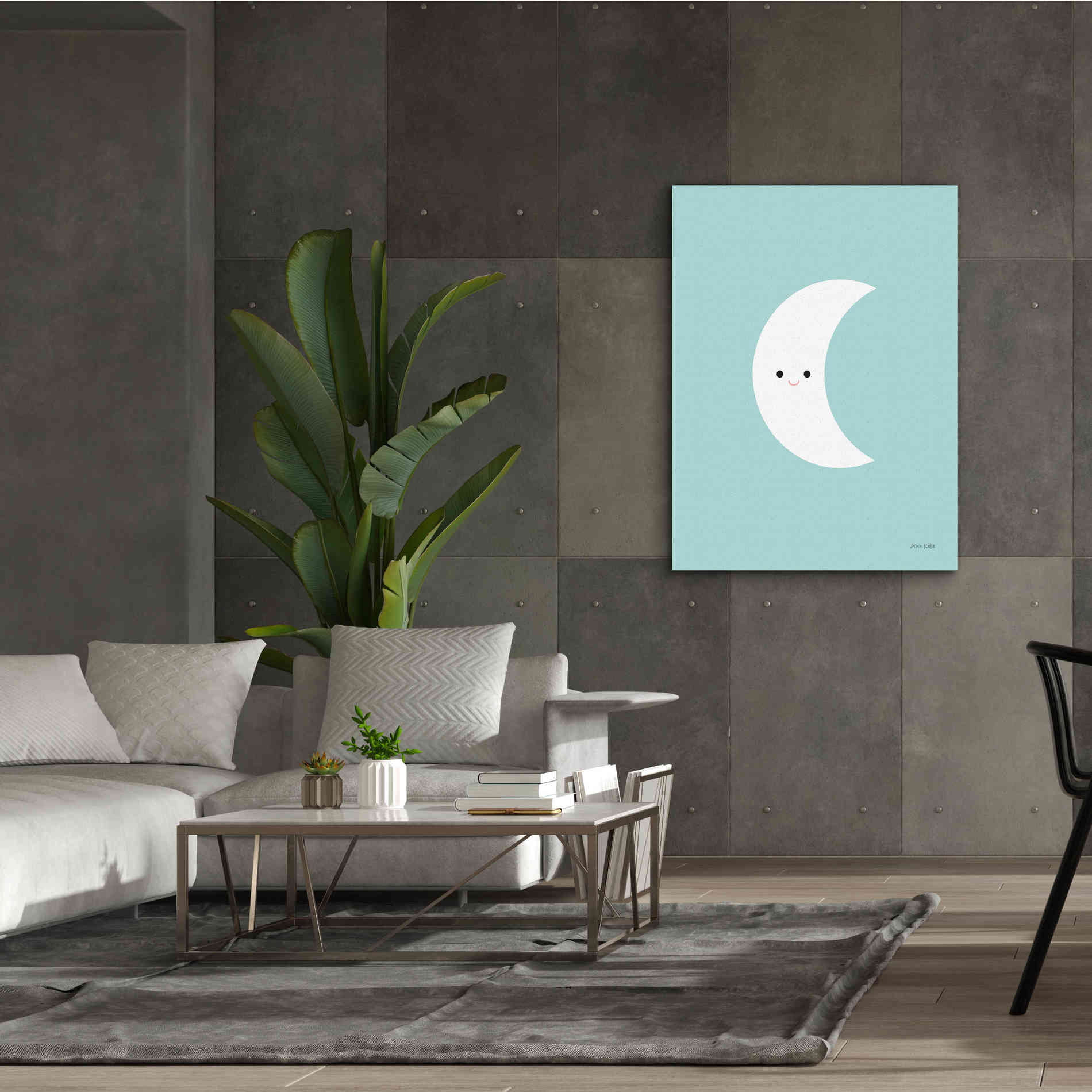 'Moon' by Ann Kelle Designs, Canvas Wall Art,40 x 54