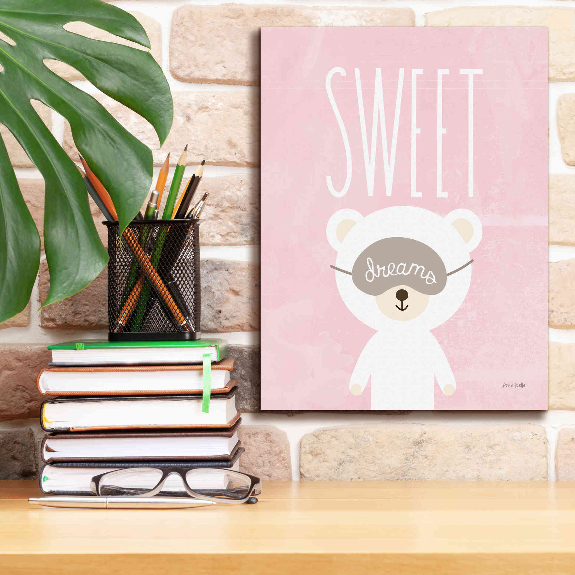 'Sweet Dreams Pink' by Ann Kelle Designs, Canvas Wall Art,12 x 16