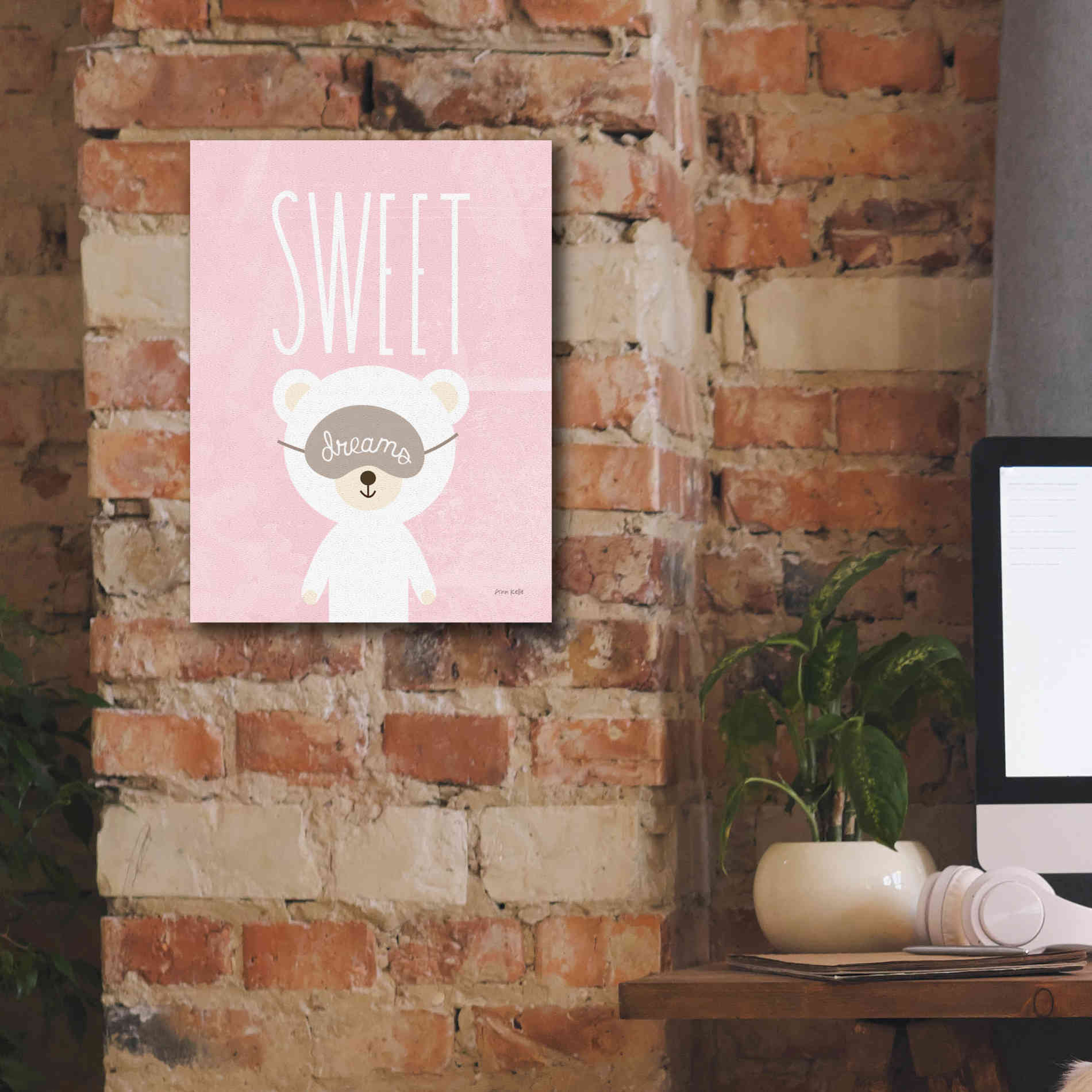 'Sweet Dreams Pink' by Ann Kelle Designs, Canvas Wall Art,12 x 16