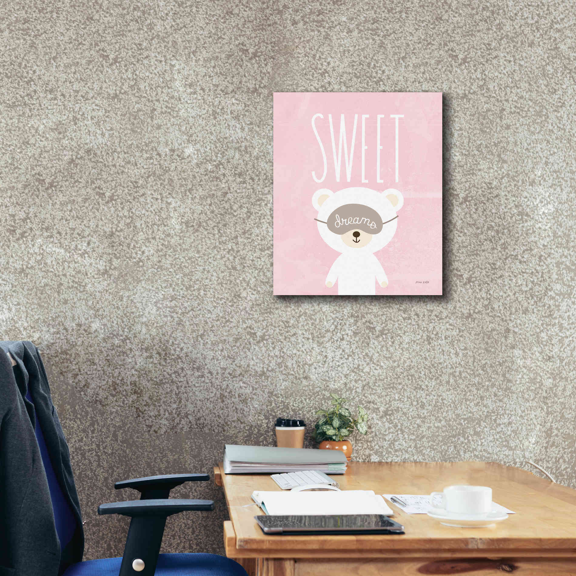 'Sweet Dreams Pink' by Ann Kelle Designs, Canvas Wall Art,20 x 24