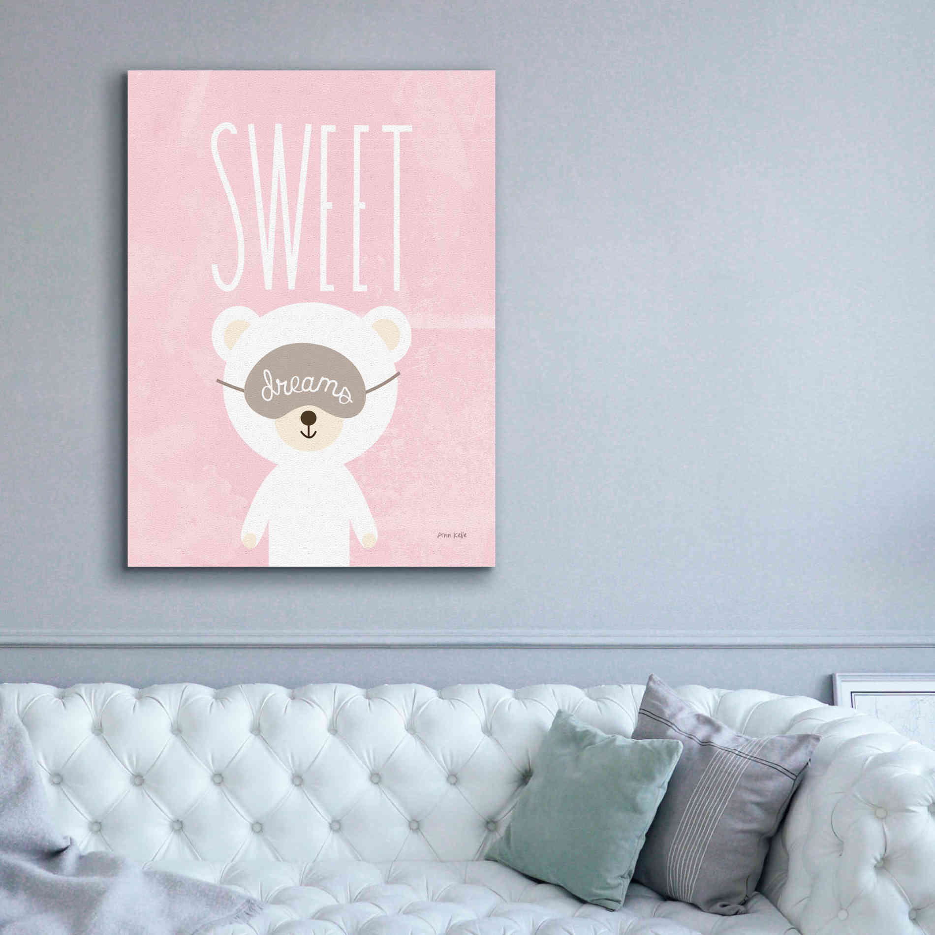 'Sweet Dreams Pink' by Ann Kelle Designs, Canvas Wall Art,40 x 54