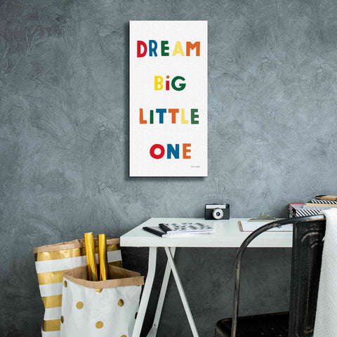 Image of 'Dream Big Little One Bright' by Ann Kelle Designs, Canvas Wall Art,12 x 24