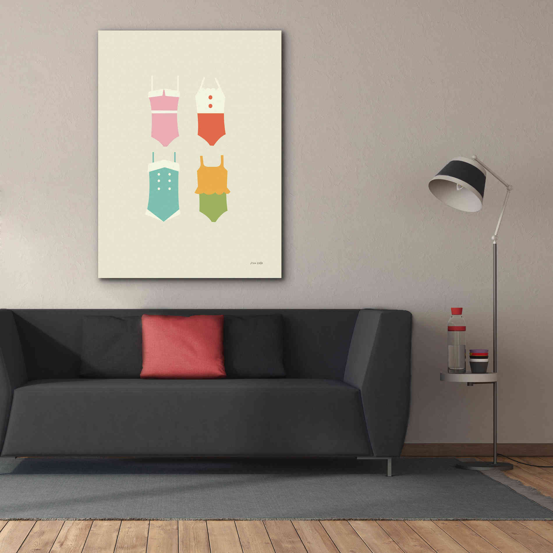 'Summer Bathing Suits' by Ann Kelle Designs, Canvas Wall Art,40 x 54