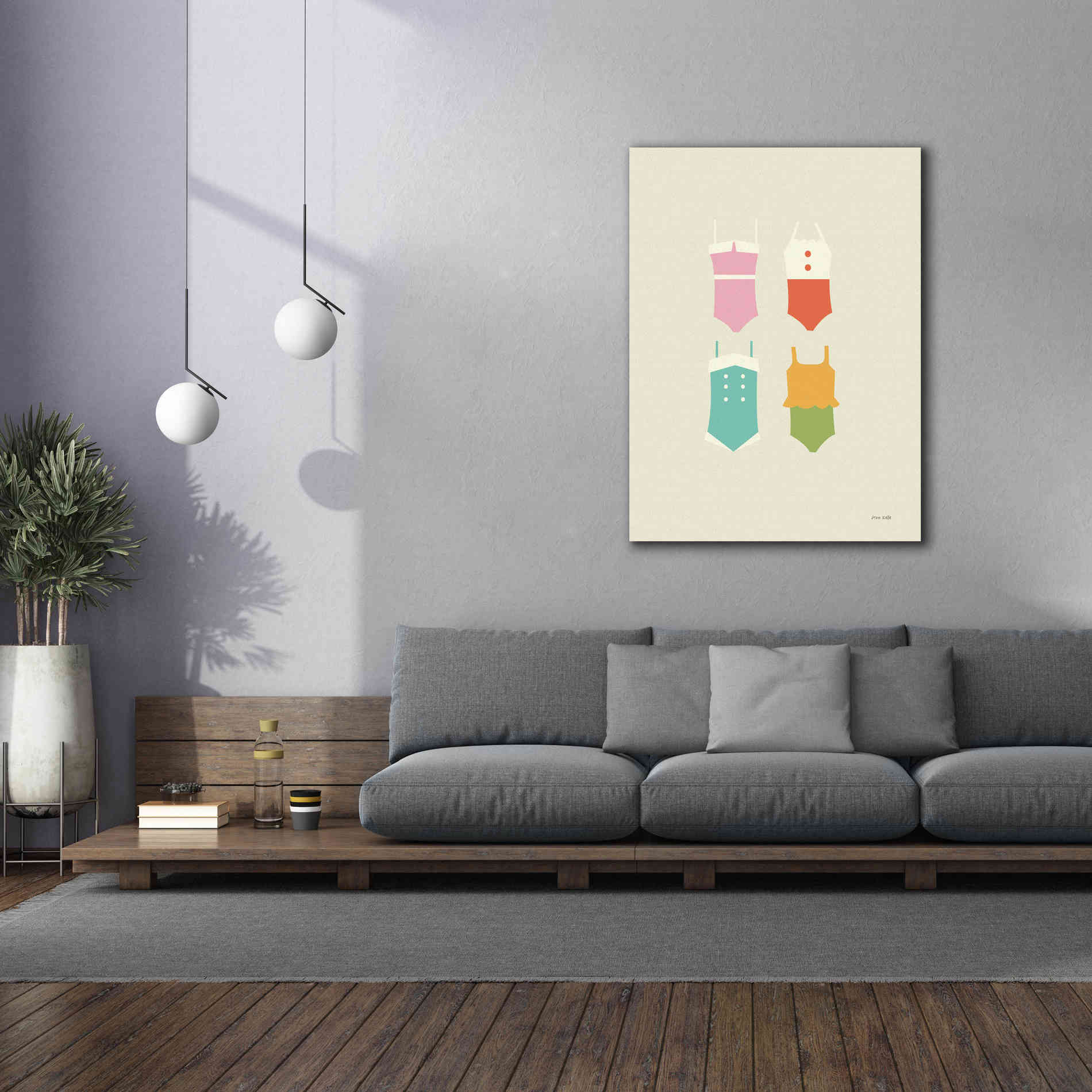 'Summer Bathing Suits' by Ann Kelle Designs, Canvas Wall Art,40 x 54