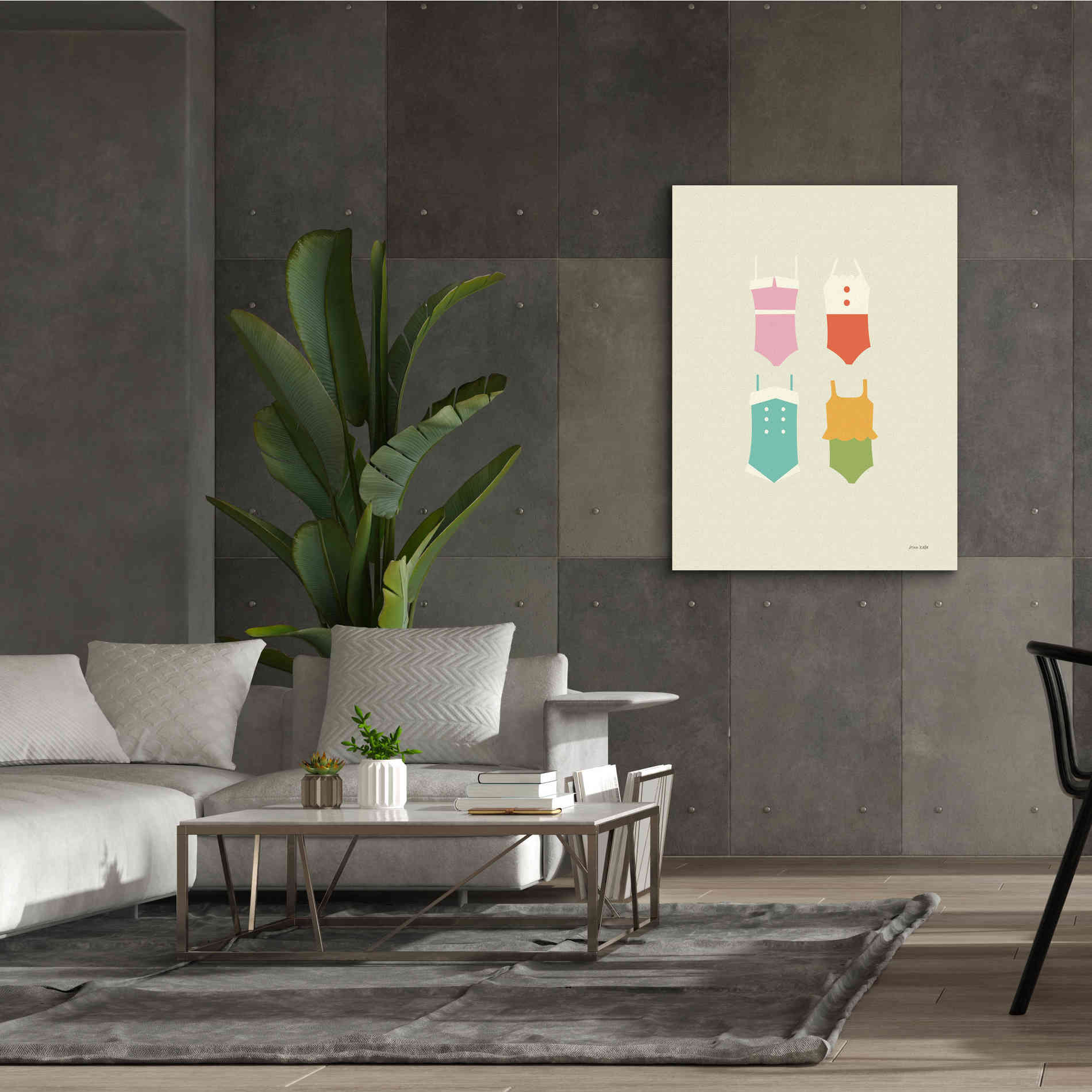 'Summer Bathing Suits' by Ann Kelle Designs, Canvas Wall Art,40 x 54