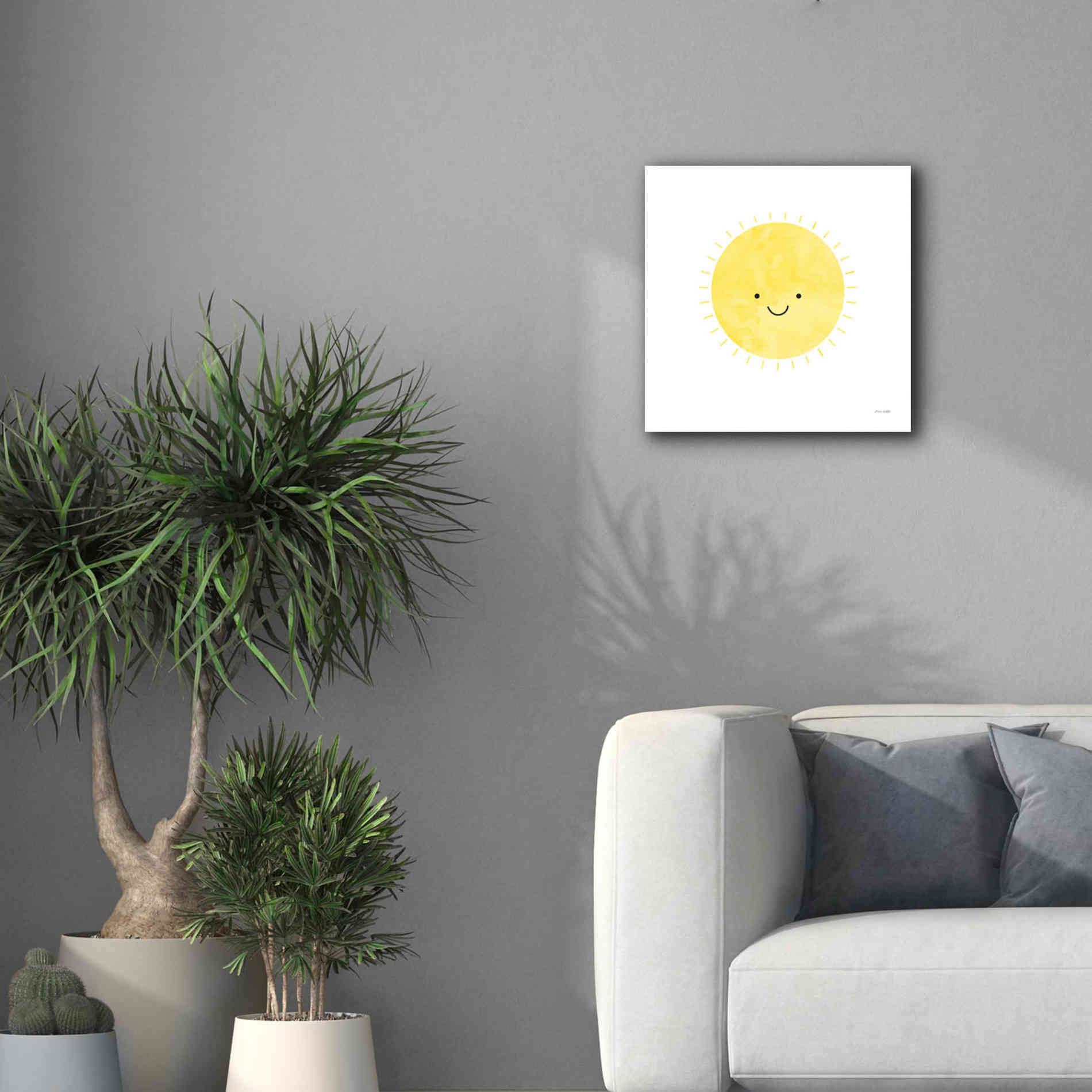 'Sunny Smile Days' by Ann Kelle Designs, Canvas Wall Art,18 x 18