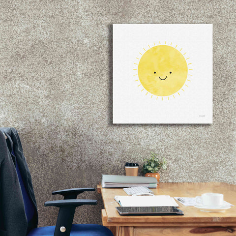 Image of 'Sunny Smile Days' by Ann Kelle Designs, Canvas Wall Art,26 x 26