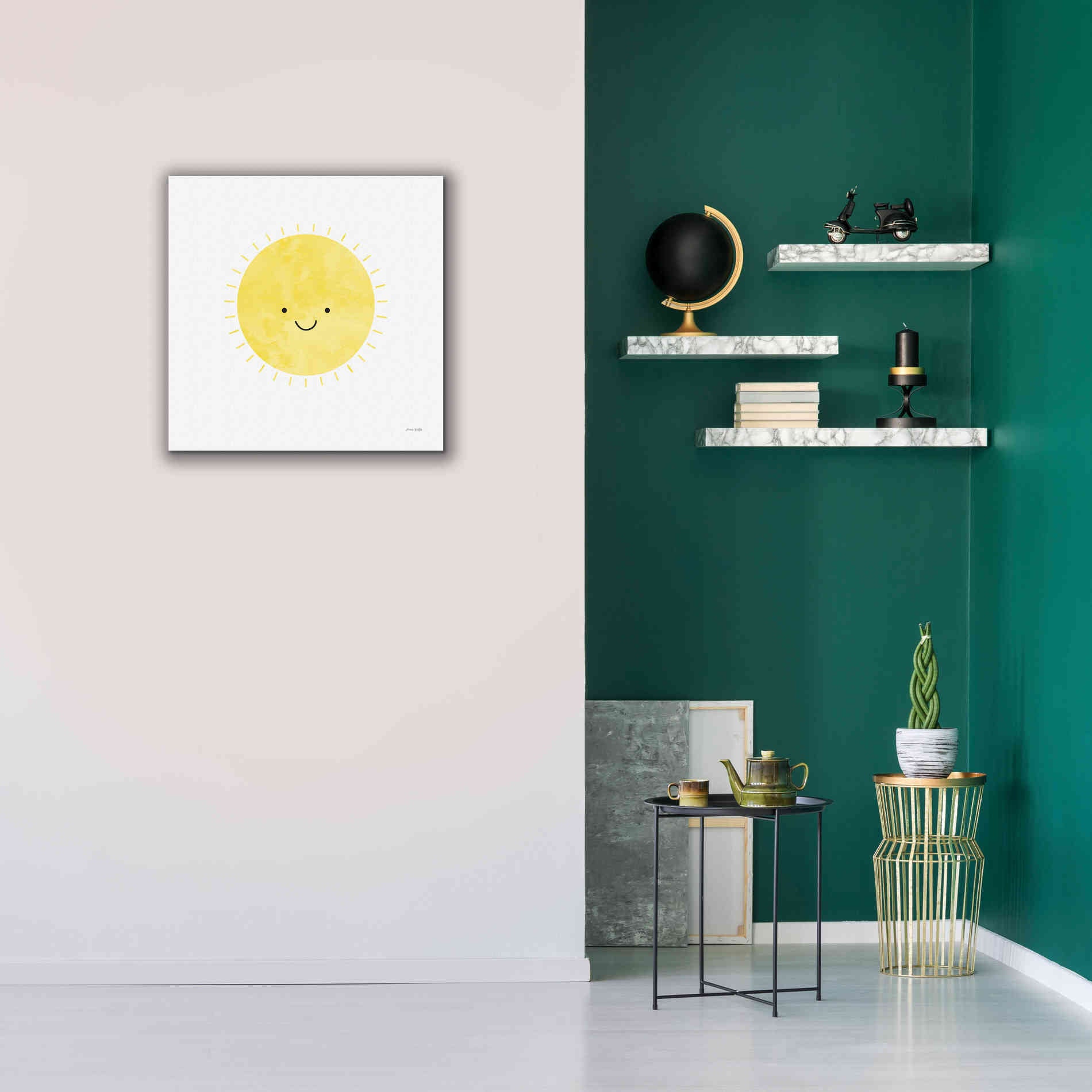 'Sunny Smile Days' by Ann Kelle Designs, Canvas Wall Art,26 x 26