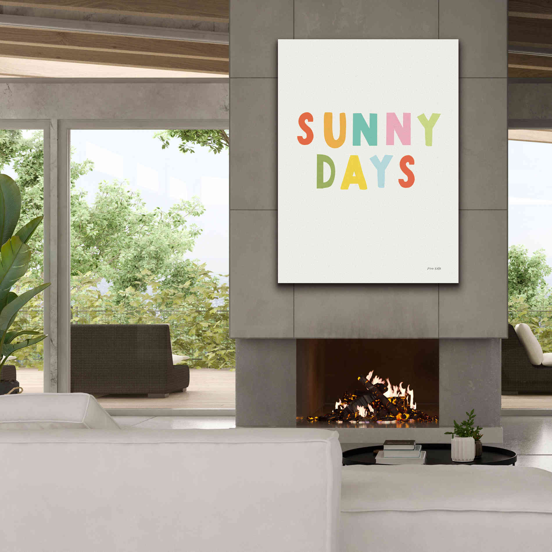 'Sunny Days' by Ann Kelle Designs, Canvas Wall Art,40 x 54