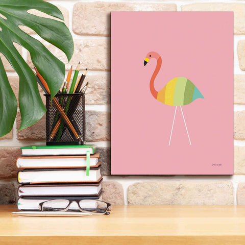 Image of 'Flamingo Colors' by Ann Kelle Designs, Canvas Wall Art,12 x 16