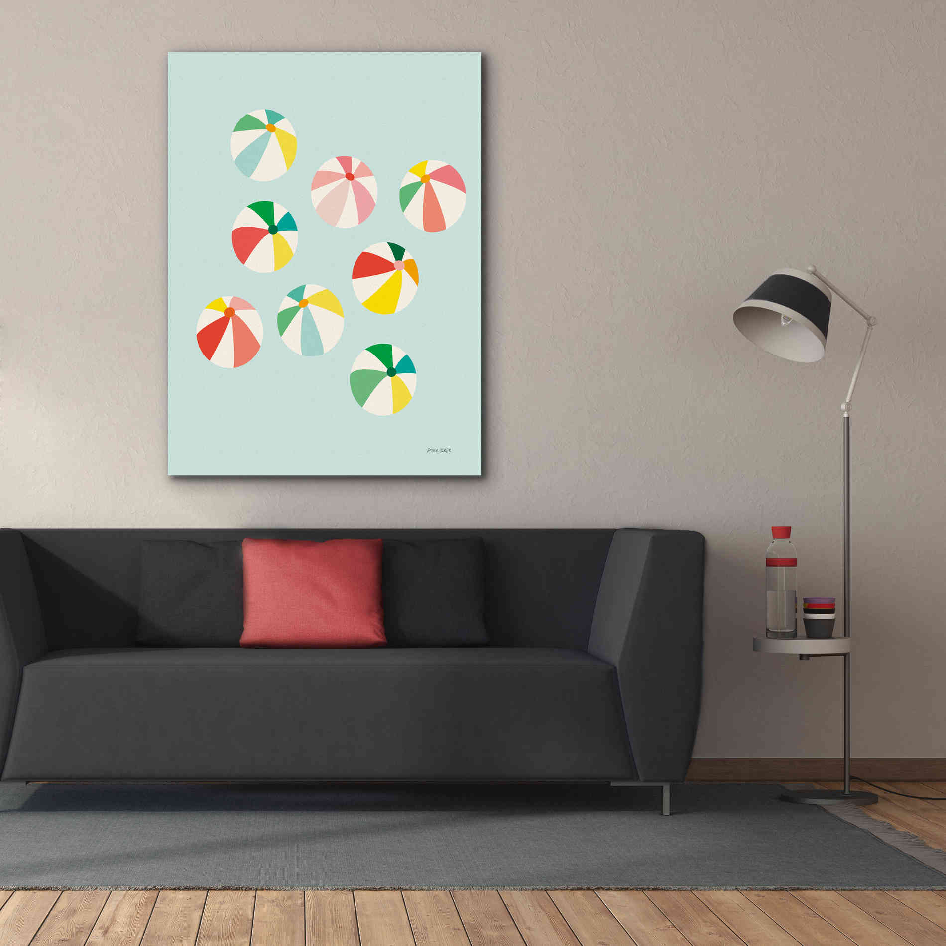 'Beach Umbrellas' by Ann Kelle Designs, Canvas Wall Art,40 x 54