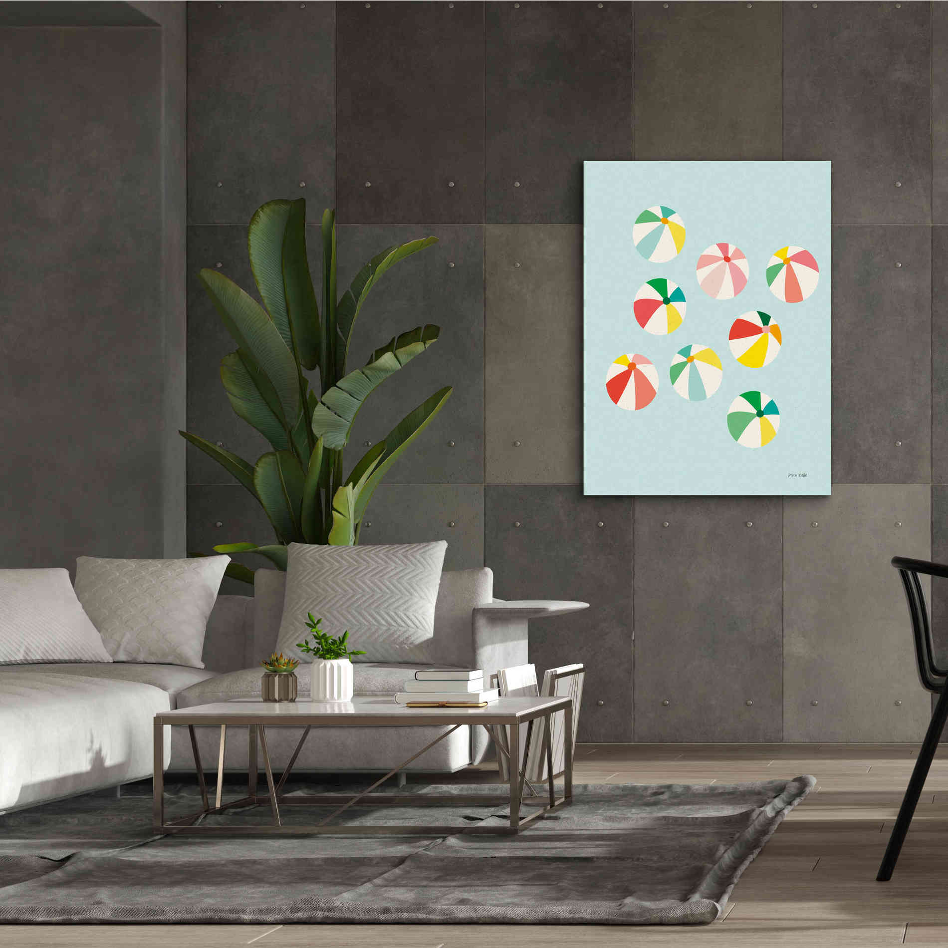 'Beach Umbrellas' by Ann Kelle Designs, Canvas Wall Art,40 x 54