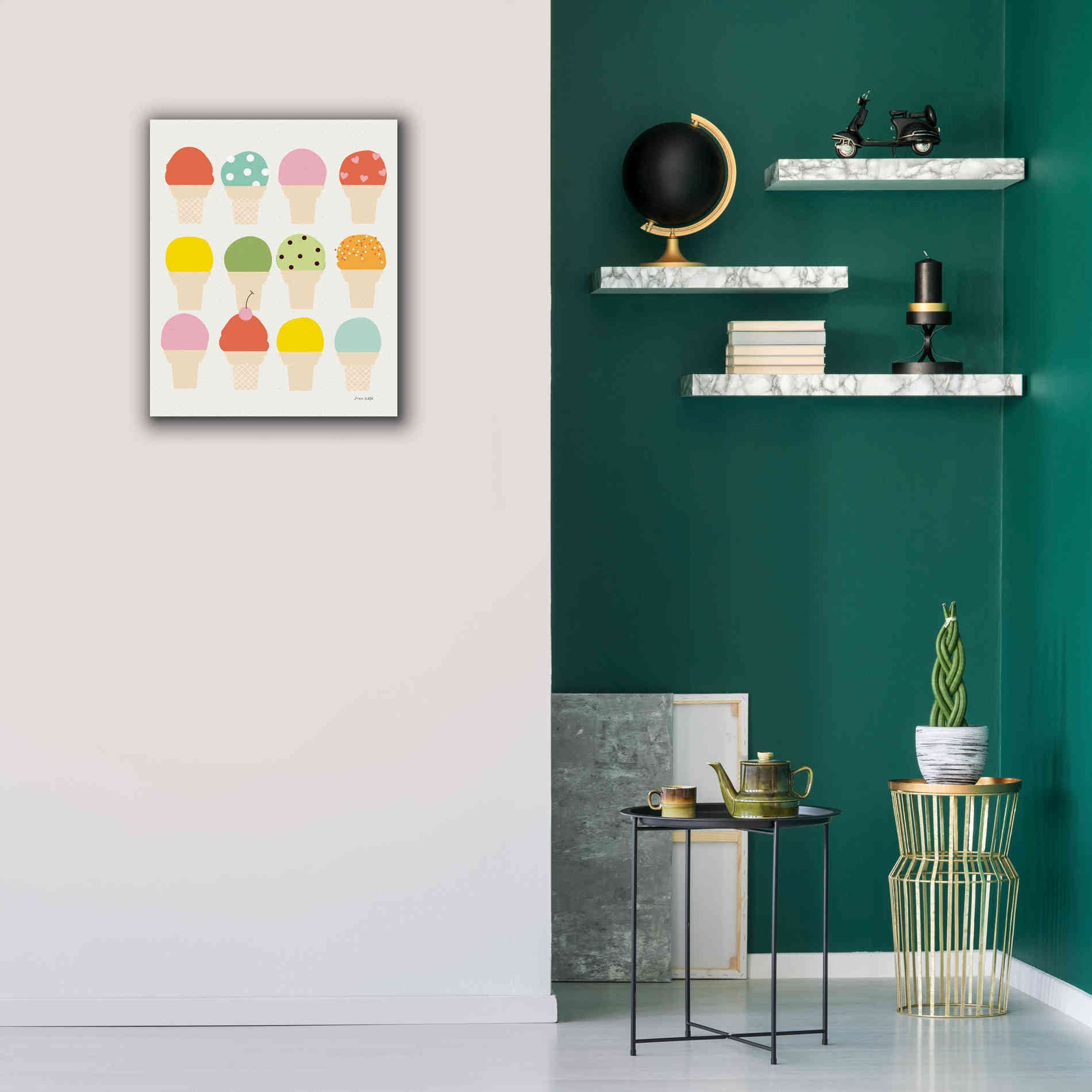 'Single Scoops' by Ann Kelle Designs, Canvas Wall Art,20 x 24