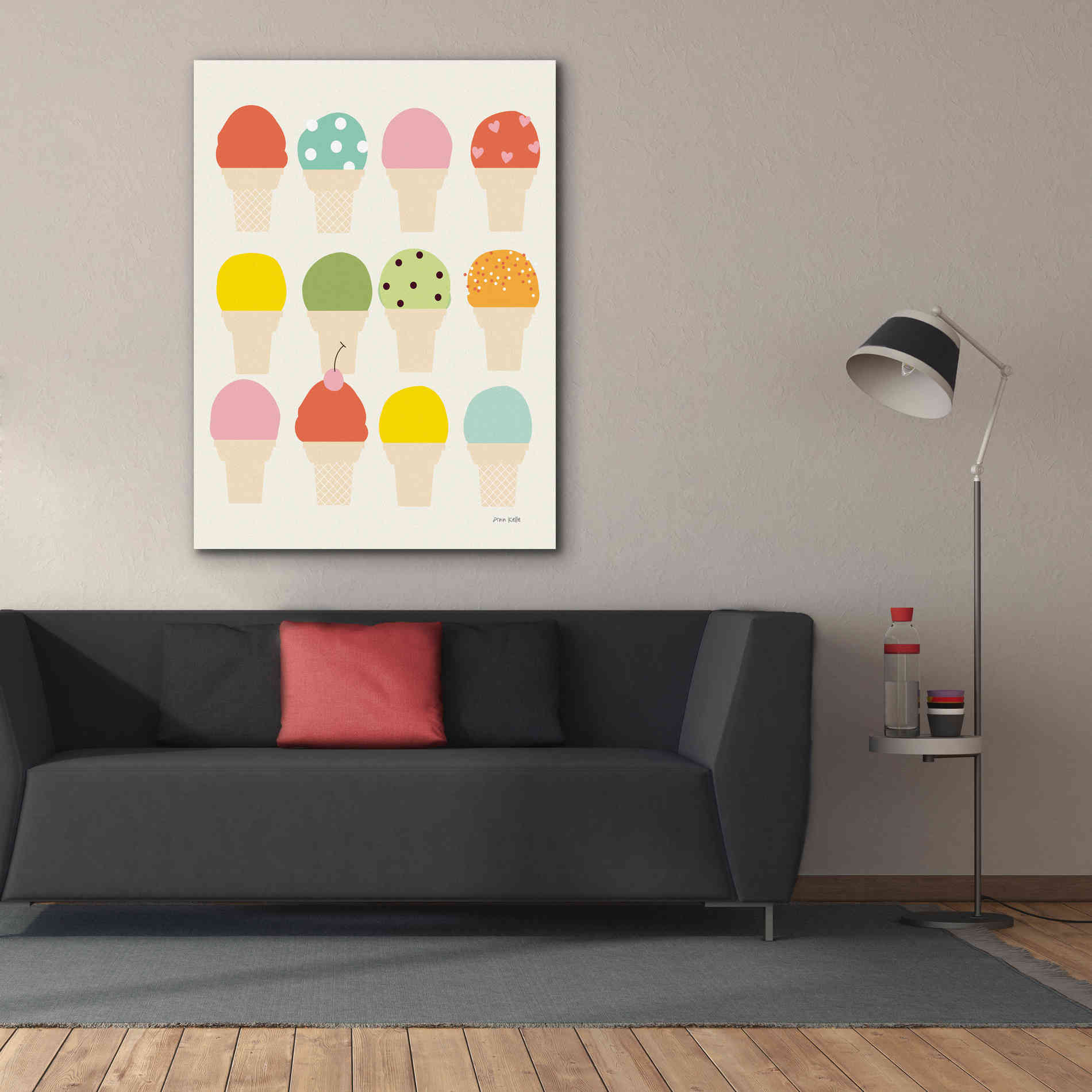 'Single Scoops' by Ann Kelle Designs, Canvas Wall Art,40 x 54