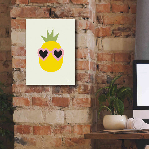 Image of 'Sunny Pineapple' by Ann Kelle Designs, Canvas Wall Art,12 x 16