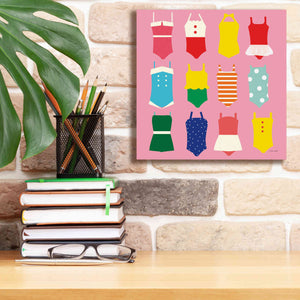 'Bathing Suits Galore' by Ann Kelle Designs, Canvas Wall Art,12 x 12