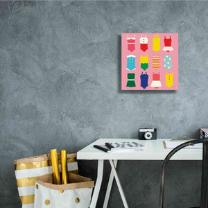 'Bathing Suits Galore' by Ann Kelle Designs, Canvas Wall Art,12 x 12