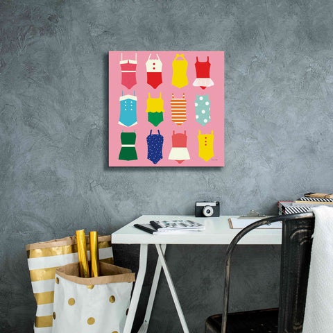 Image of 'Bathing Suits Galore' by Ann Kelle Designs, Canvas Wall Art,18 x 18