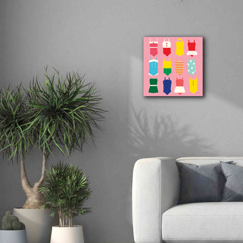 Image of 'Bathing Suits Galore' by Ann Kelle Designs, Canvas Wall Art,18 x 18