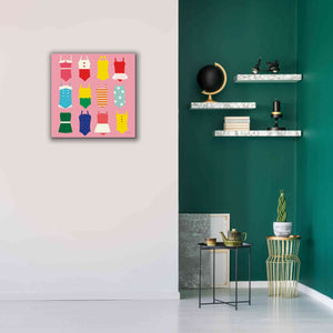 'Bathing Suits Galore' by Ann Kelle Designs, Canvas Wall Art,26 x 26