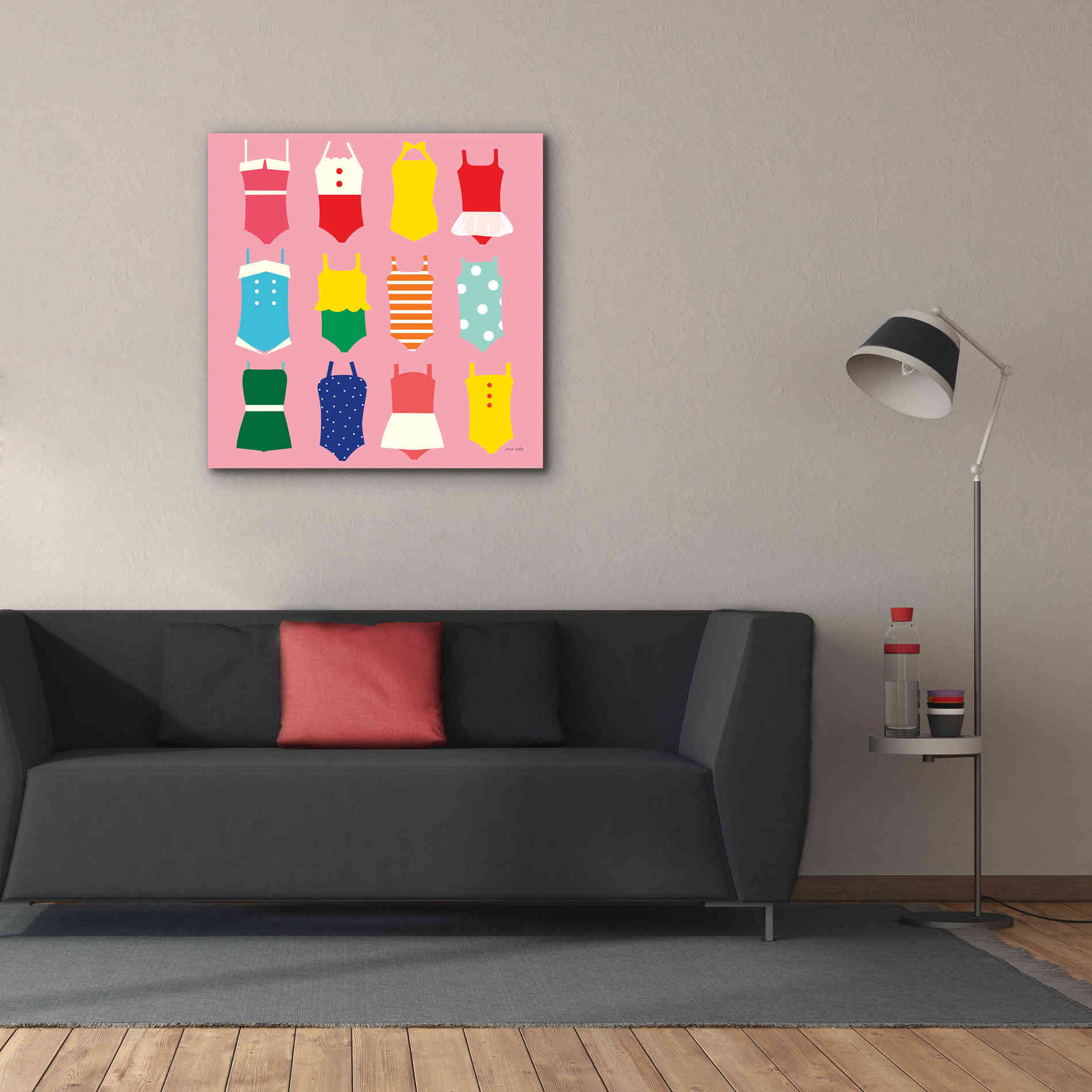 'Bathing Suits Galore' by Ann Kelle Designs, Canvas Wall Art,37 x 37