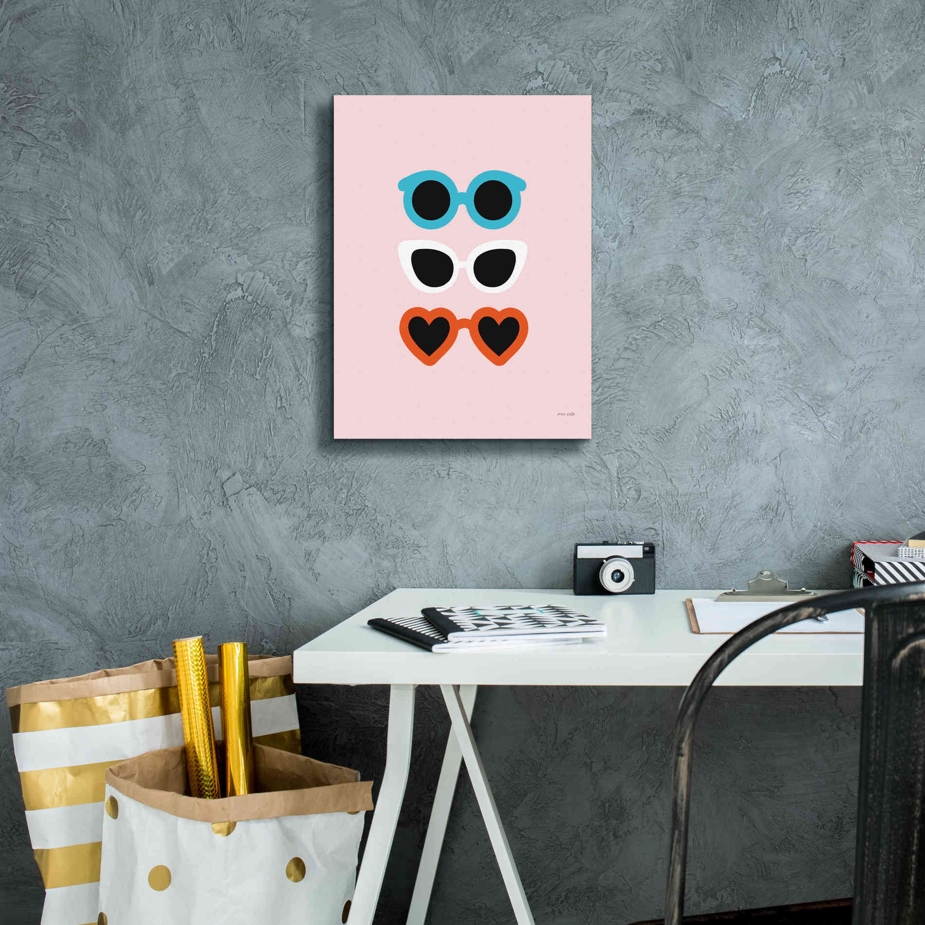 'Sunglasses for All II' by Ann Kelle Designs, Canvas Wall Art,12 x 16