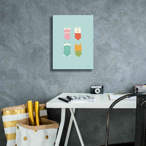 'Summer Bathing Suits Blue' by Ann Kelle Designs, Canvas Wall Art,12 x 16