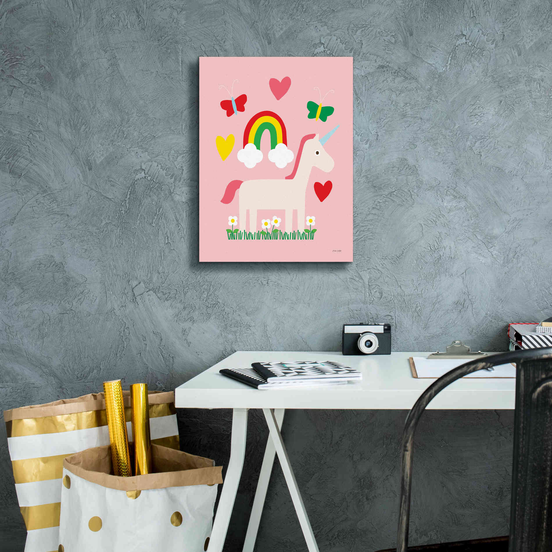 'Unicorn Fun I' by Ann Kelle Designs, Canvas Wall Art,12 x 16