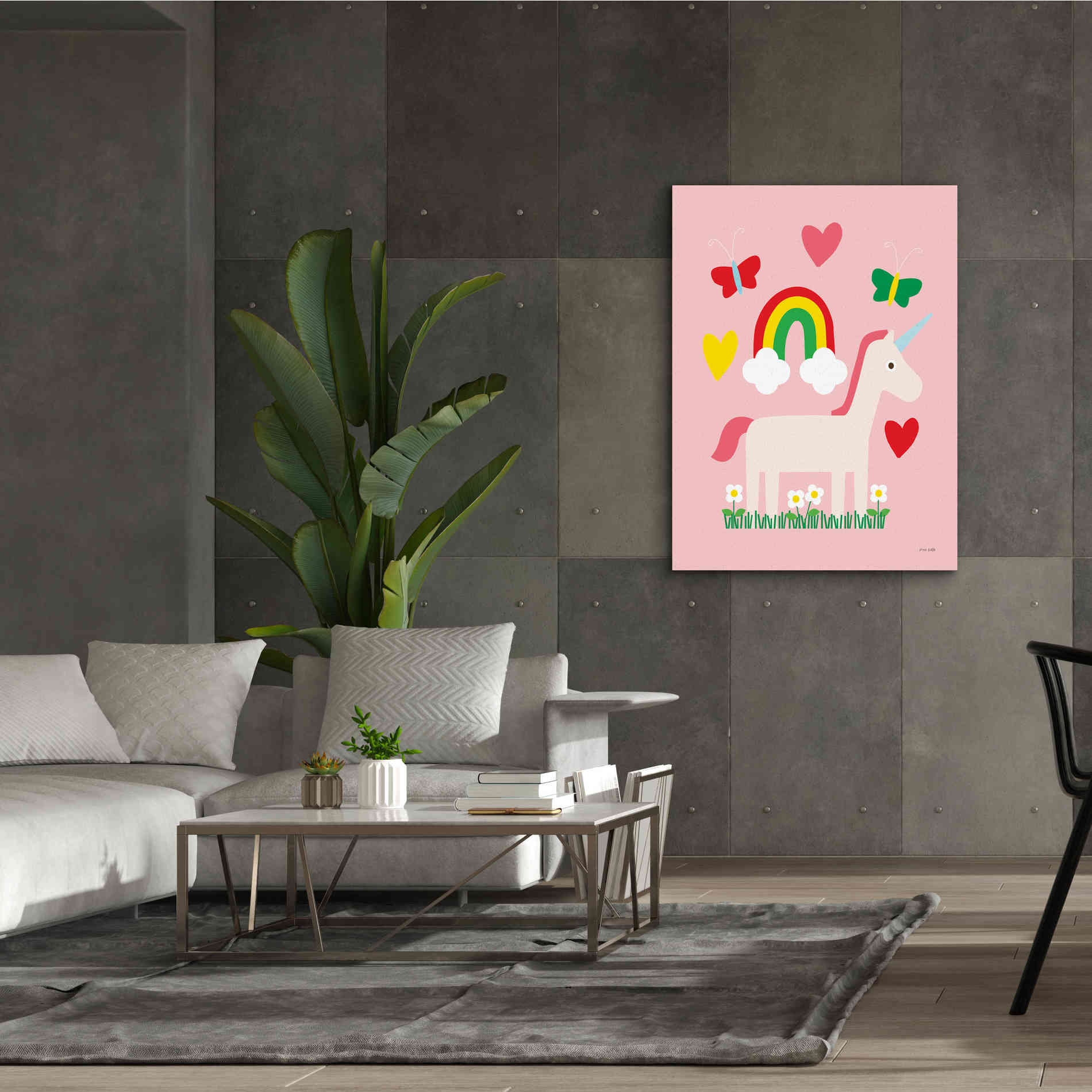 'Unicorn Fun I' by Ann Kelle Designs, Canvas Wall Art,40 x 54